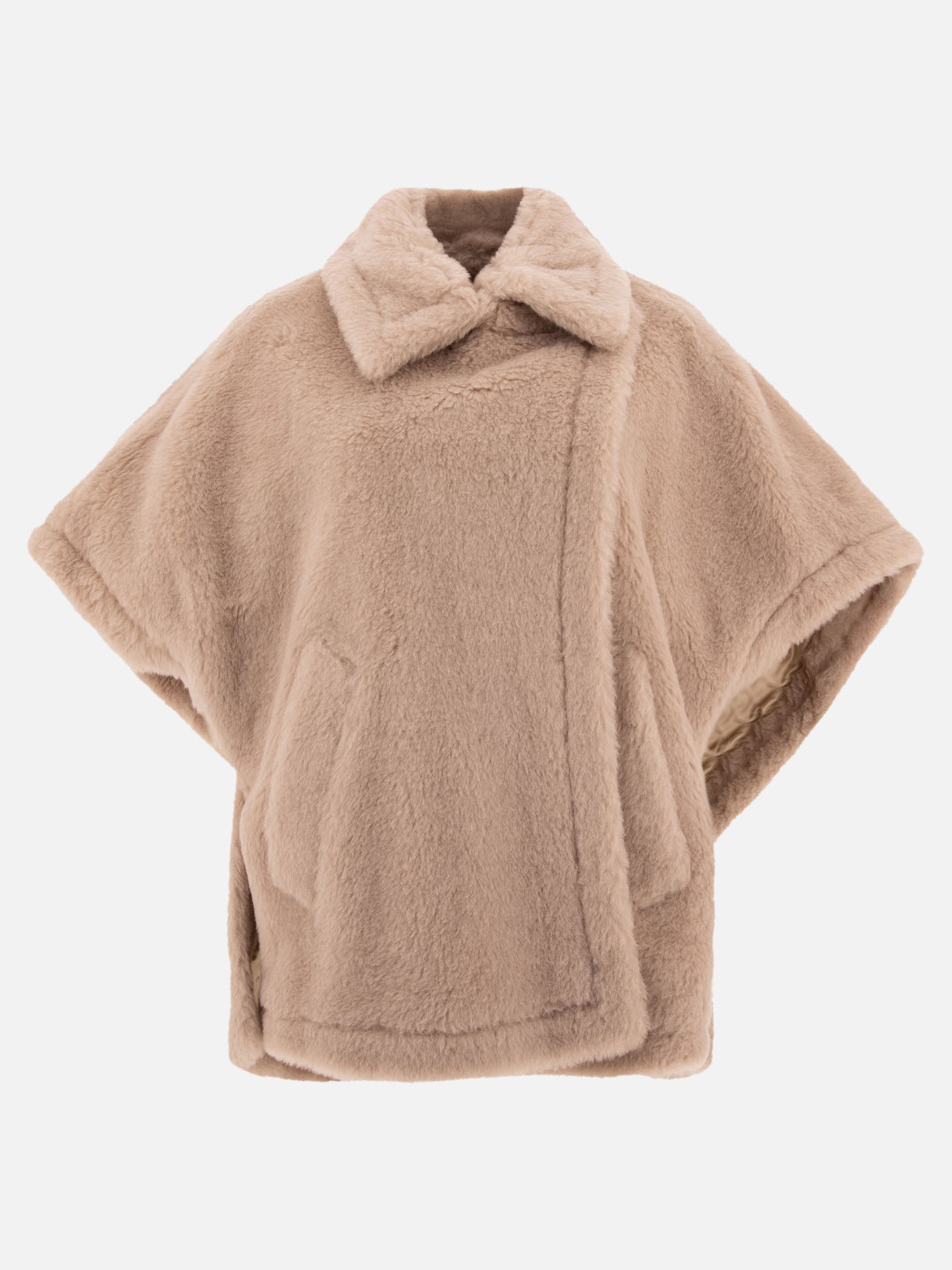 コート Max Mara FW25 TEBE4 - Teddy fabric cape (2524736132600 005) Tebe teddy cape in beige - Max Mara | Mytheresa
