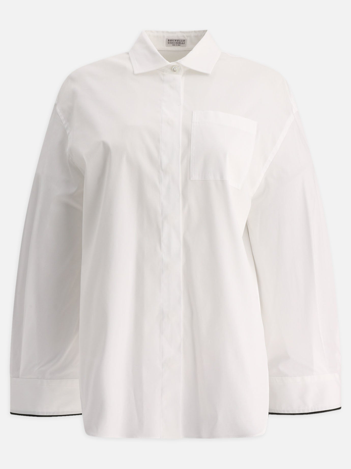 Formal shirts 72% cotton 23% polyammide 5% elastane  White - Brunello Cucinelli Women | PDP | VIETTI Online Store | thumbnail