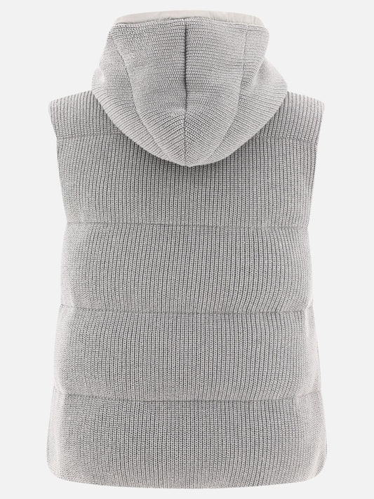 Vest jackets 96% cotton 4% polyester  Grey - Brunello Cucinelli Women | PLP | VIETTI Online Store | 2
