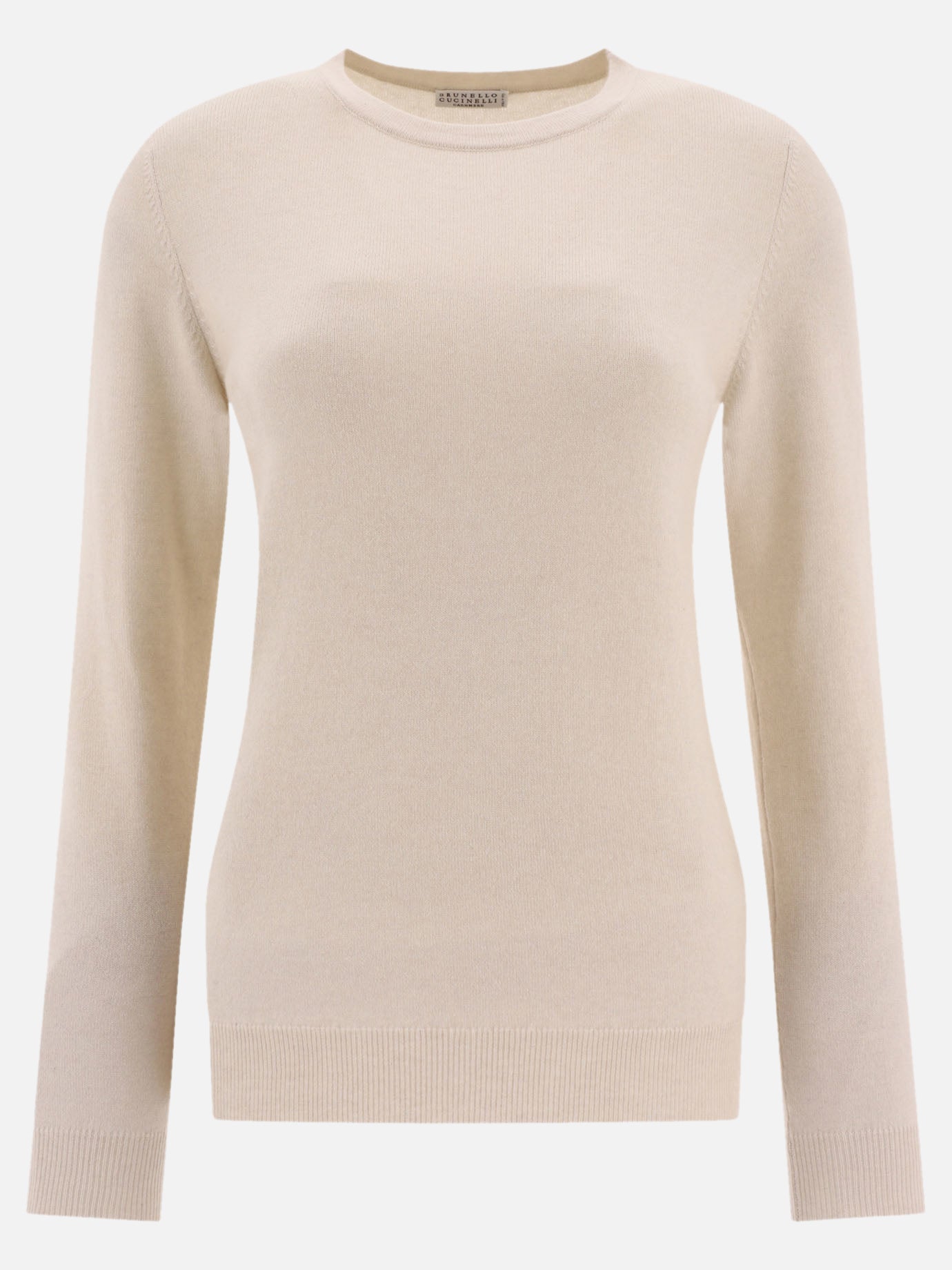 Crewneck sweaters 100% cashmere  Beige - Brunello Cucinelli Women | PDP | VIETTI Online Store | Zoom-Modal
