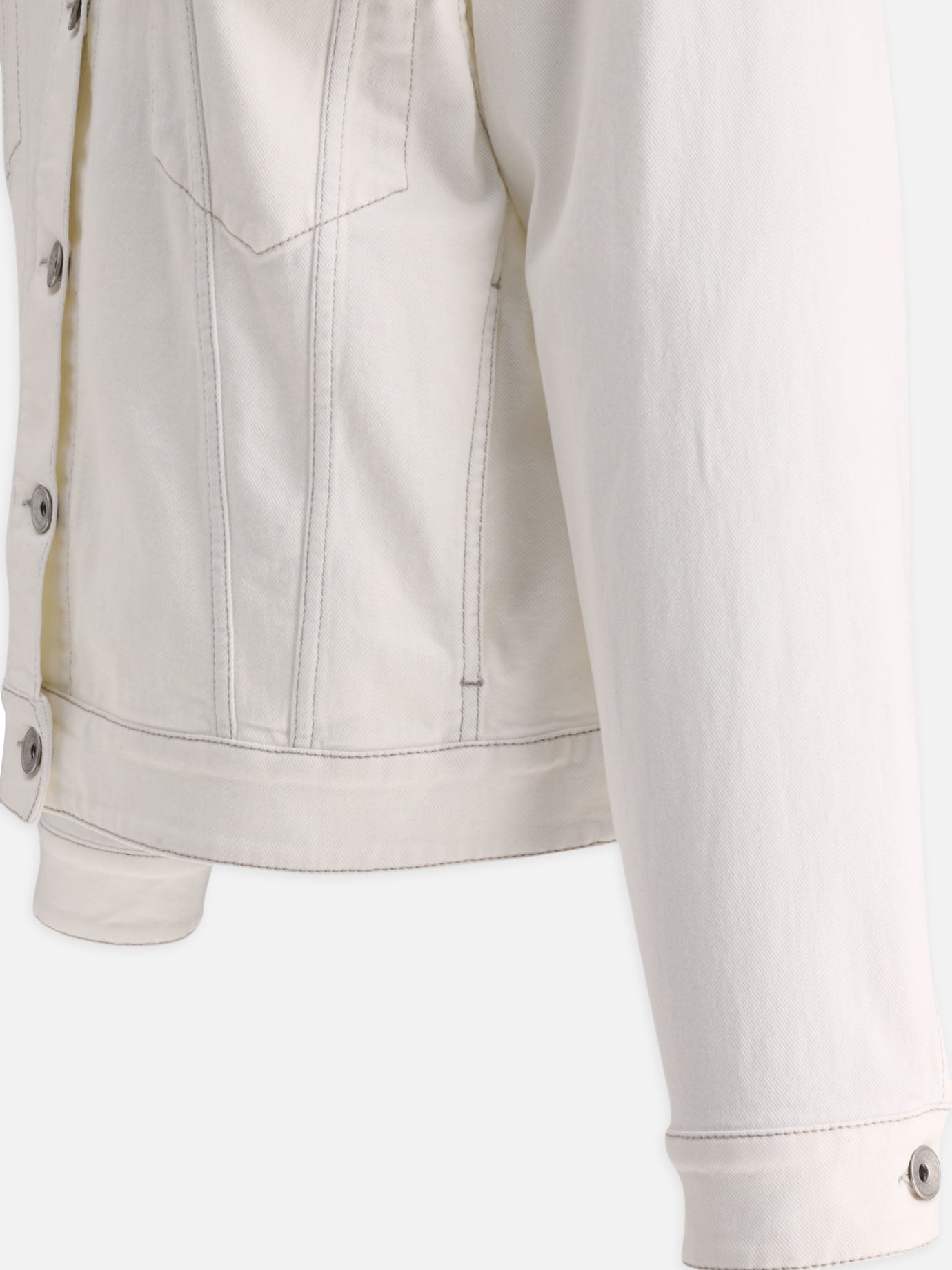 Denim jackets 98% cotton 2% elastane  White - Brunello Cucinelli Women | PDP | VIETTI Online Store | thumbnail_4