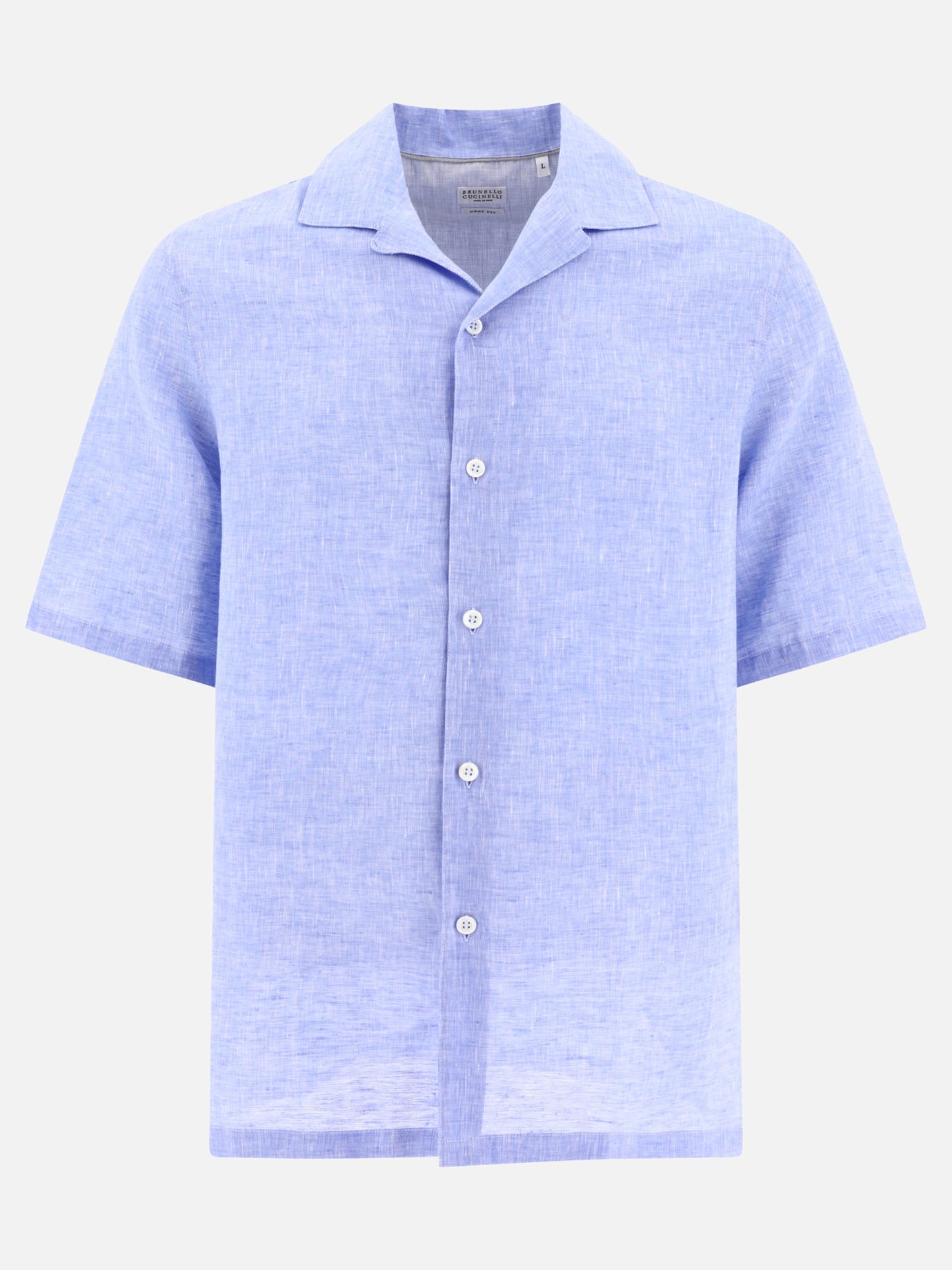 Casual shirts 100% linen  Light blue - Brunello Cucinelli Men | PDP | VIETTI Online Store | Zoom-Modal
