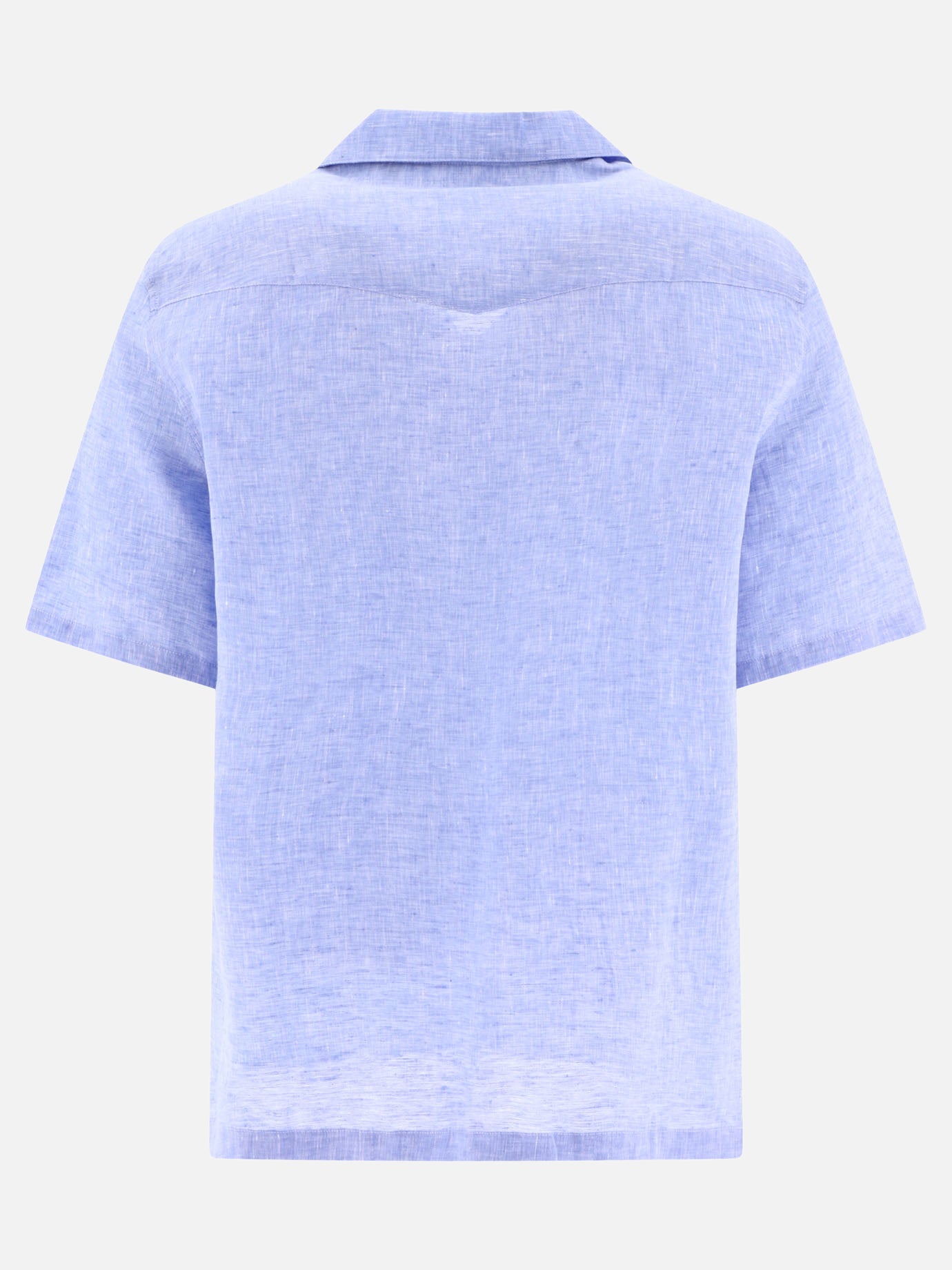 Casual shirts 100% linen  Light blue - Brunello Cucinelli Men | PDP | VIETTI Online Store | Zoom-Modal_2
