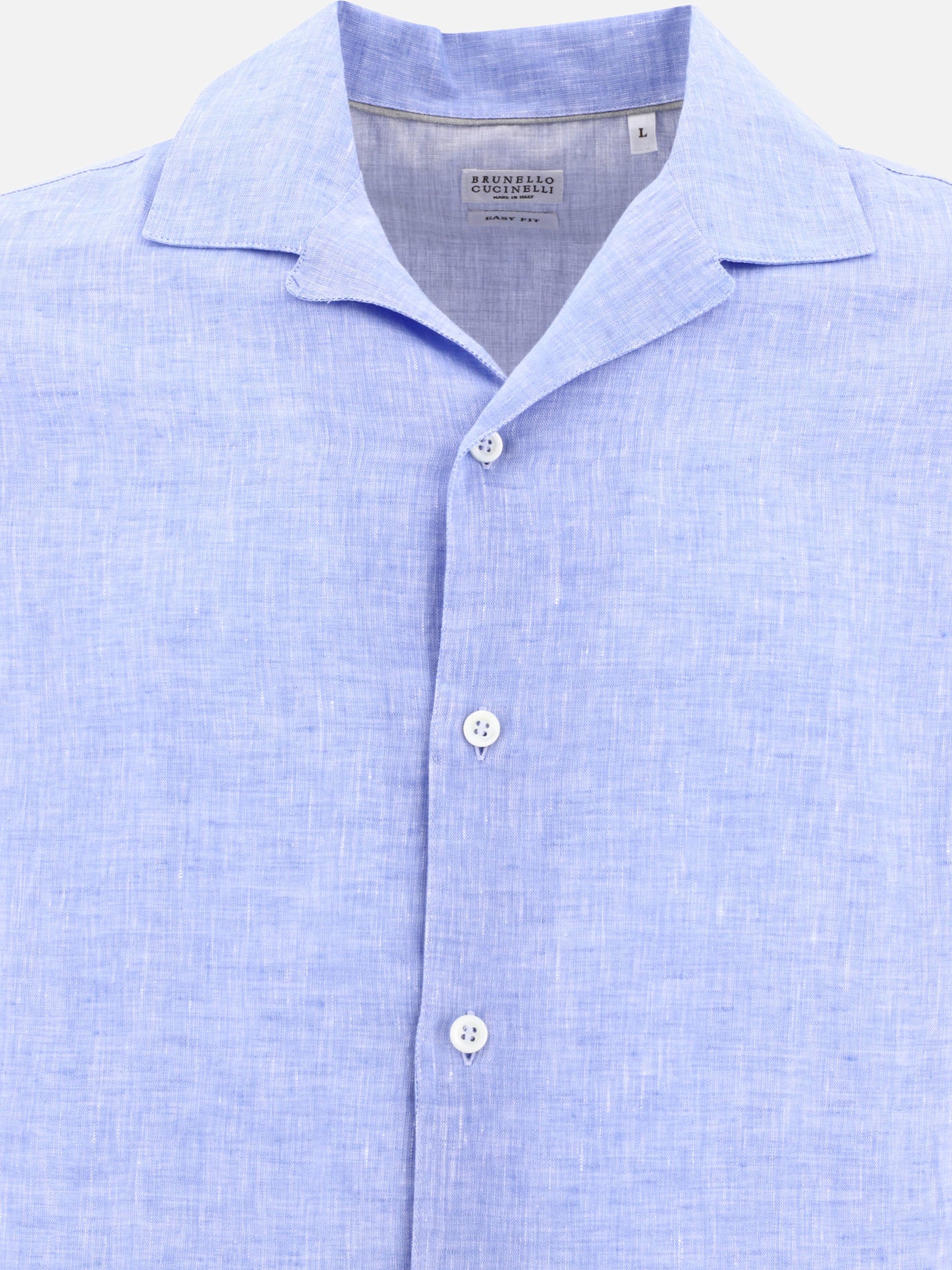 Casual shirts 100% linen  Light blue - Brunello Cucinelli Men | PDP | VIETTI Online Store | Zoom-Modal_3
