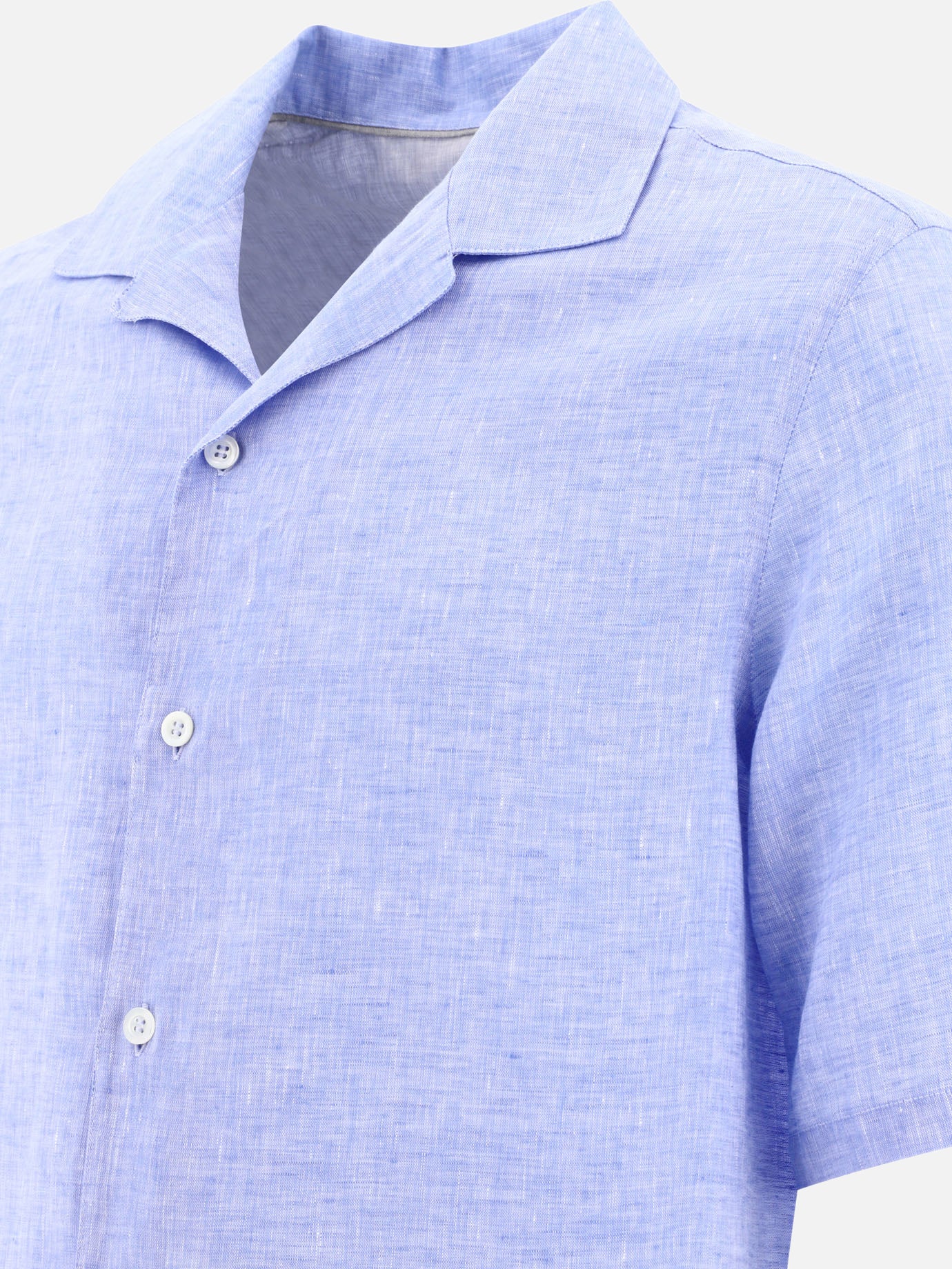 Casual shirts 100% linen  Light blue - Brunello Cucinelli Men | PDP | VIETTI Online Store | Zoom-Modal_4
