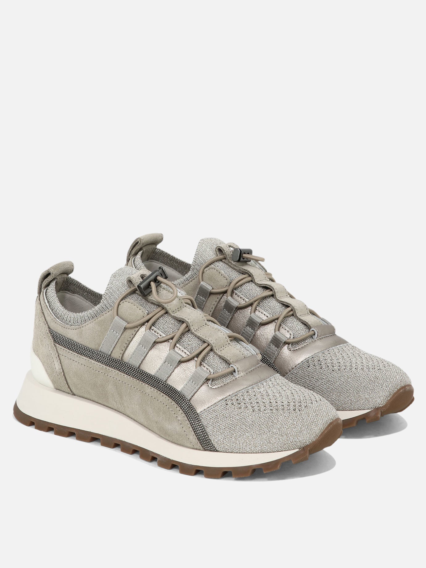 Sneaker basse 77% viscose 23% polyammide - 100% rubber  Beige - Brunello Cucinelli Donna | PDP | VIETTI Online Store | Zoom-Modal_2

