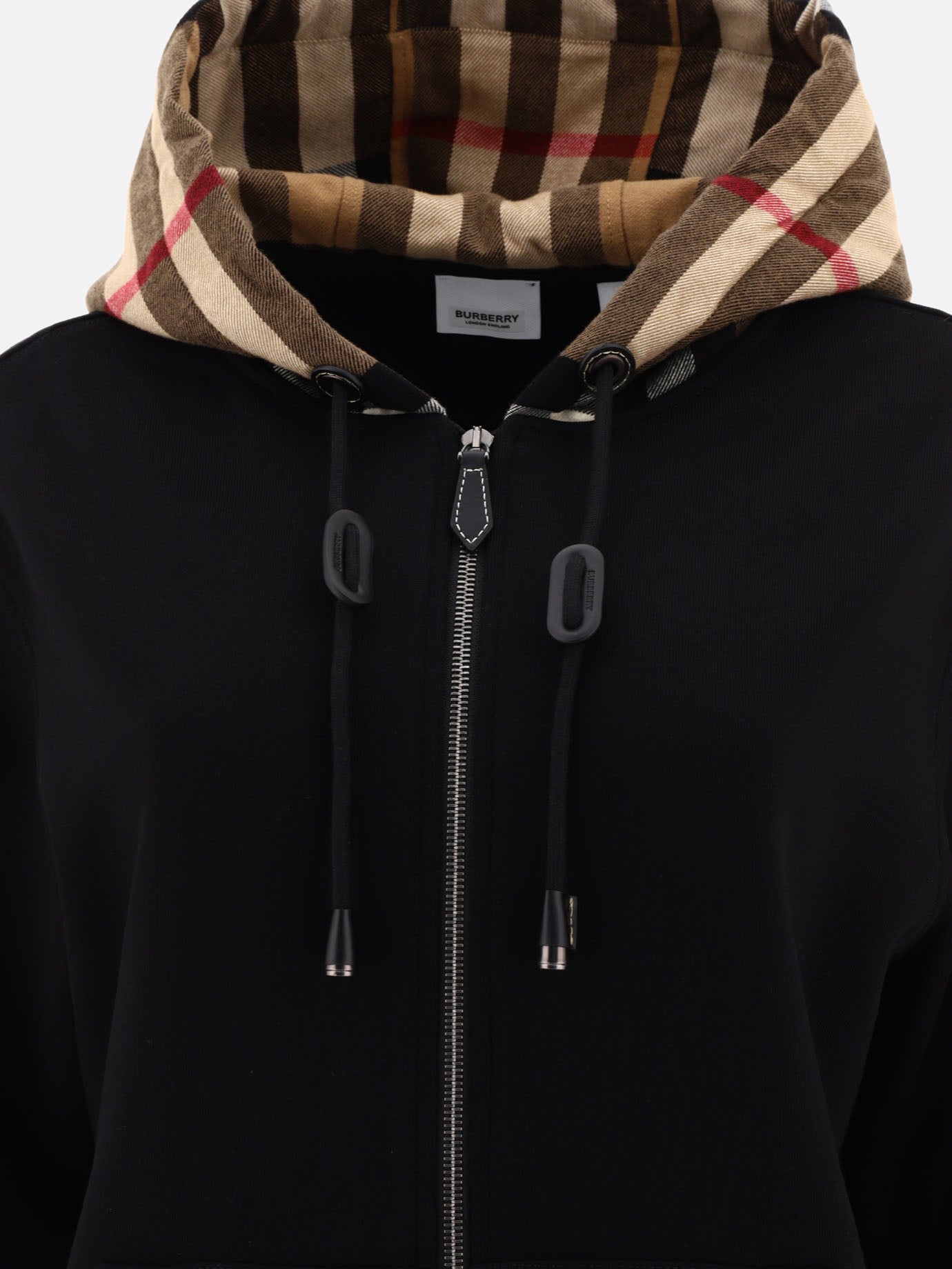 Full zip sweatshirts 100% cotton  Black - Burberry Women | PDP | VIETTI Online Store | thumbnail_3