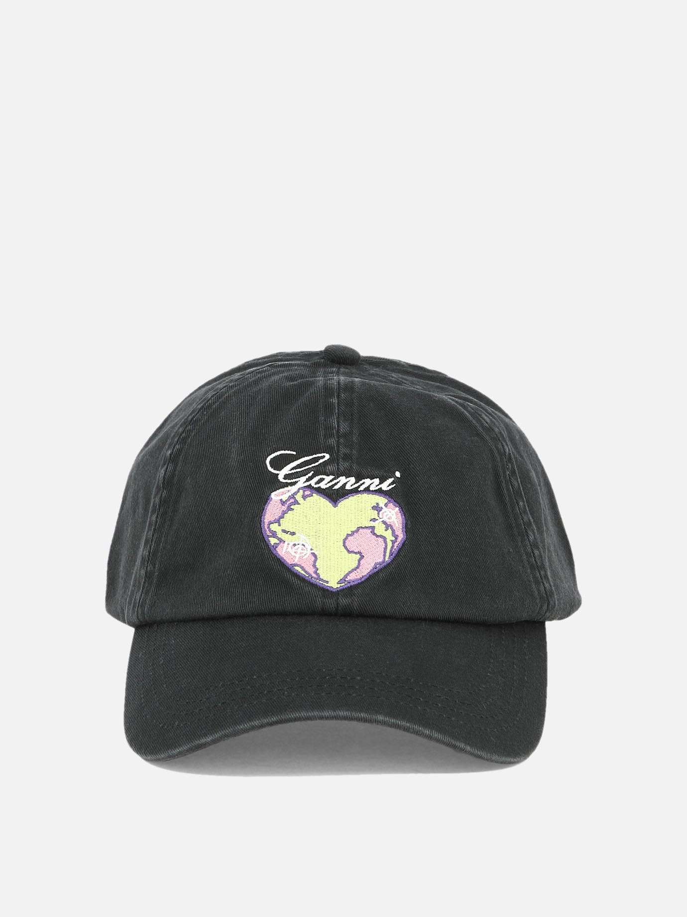 Baseball caps 100% organic cotton  Black - Ganni Women | PDP | VIETTI Online Store | thumbnail