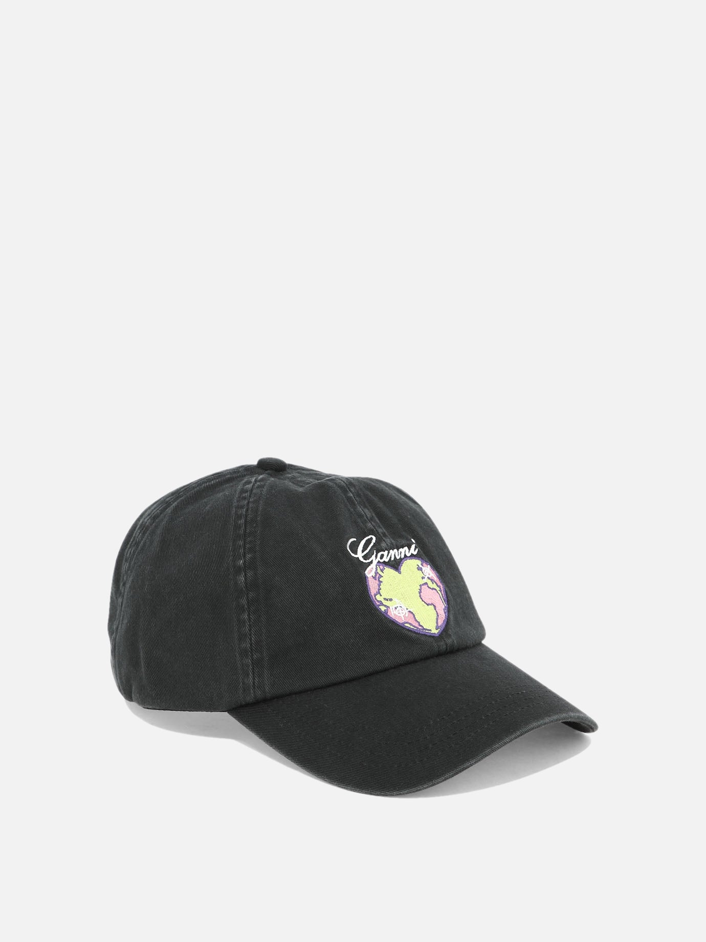 Baseball caps 100% organic cotton  Black - Ganni Women | PDP | VIETTI Online Store | thumbnail_2