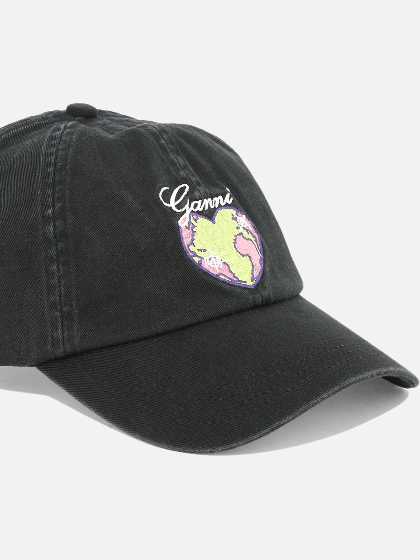 Baseball caps 100% organic cotton  Black - Ganni Women | PDP | VIETTI Online Store | Zoom-Modal_4
