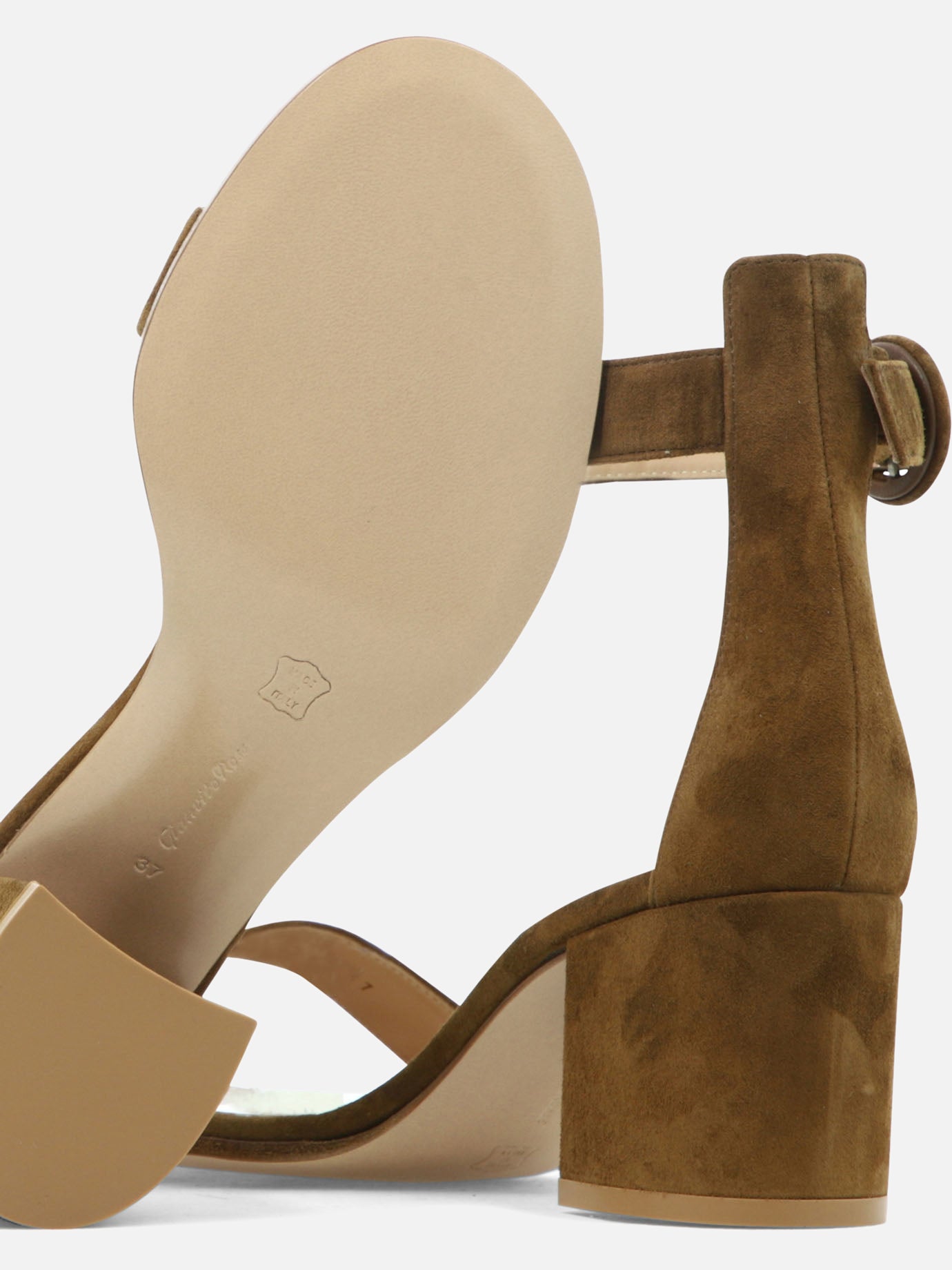 Heeled sandals 100% suede - 100% leather  Brown - Gianvito Rossi Women | PDP | VIETTI Online Store | Zoom-Modal_5

