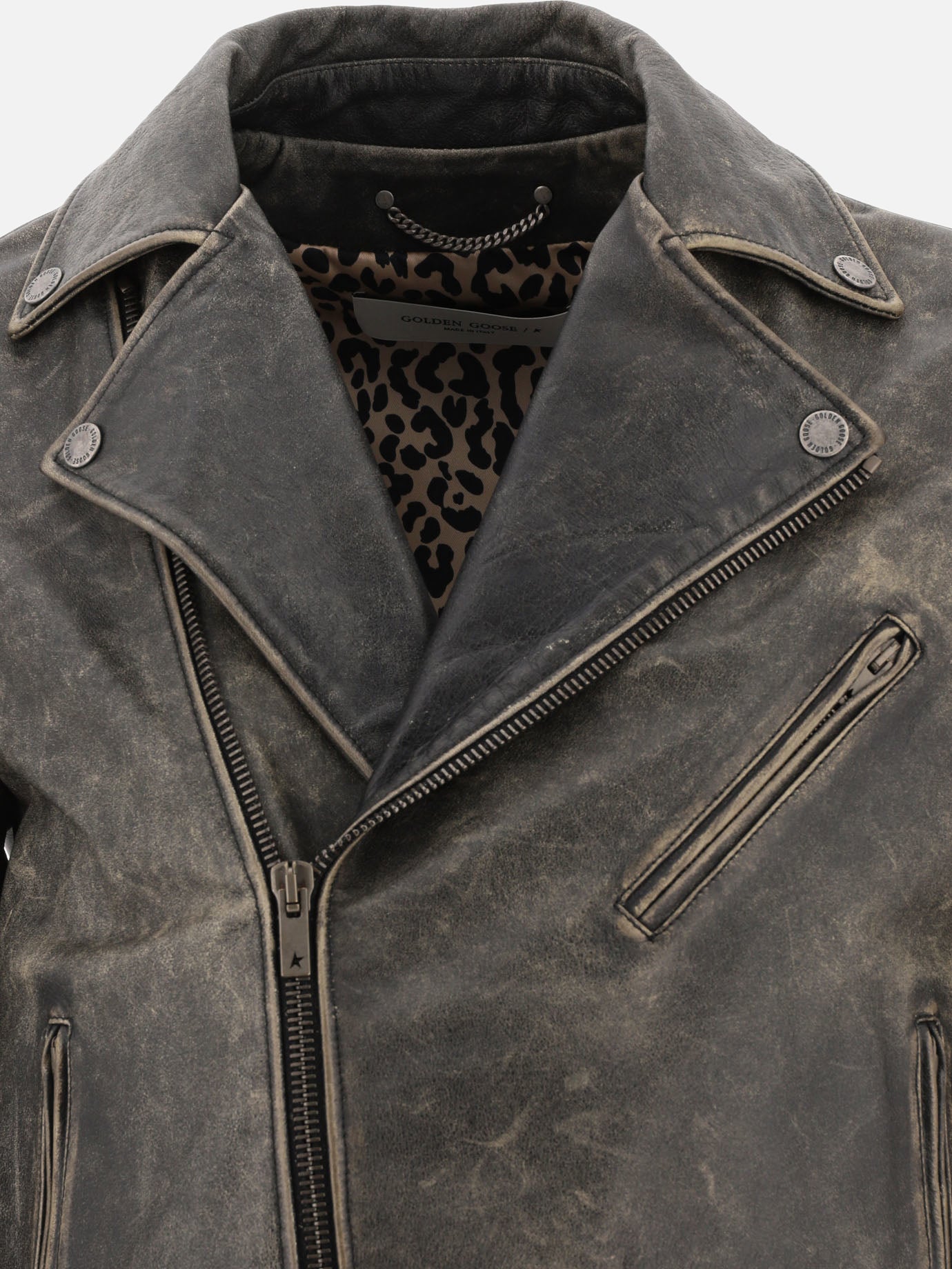 Leather jackets 100% leather  Grey - Golden Goose Men | PDP | VIETTI Online Store | Zoom-Modal_3
