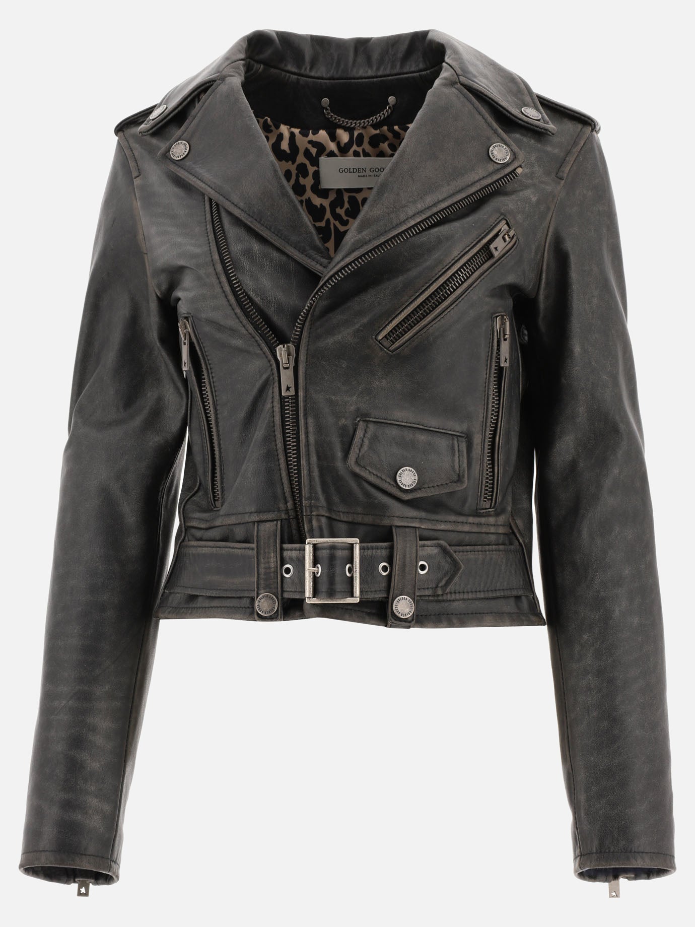 Leather jackets 100% leather  Black - Golden Goose Women | PDP | VIETTI Online Store | Zoom-Modal
