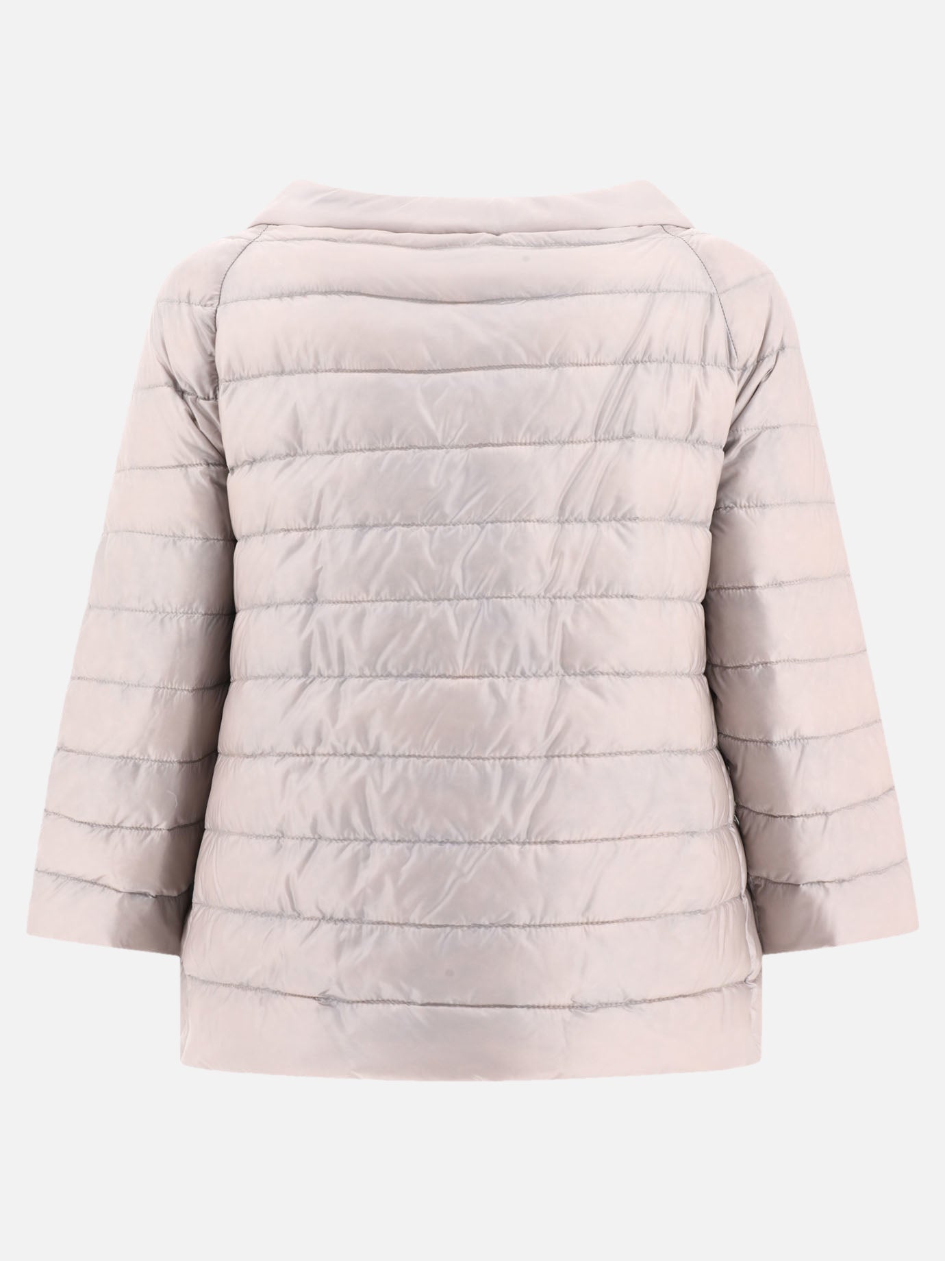 Quilted reversible down jacket