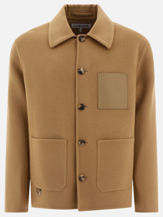 Cappotti corti 72% wool 18% cashmere 10% leather  Beige - Loewe Uomo | PLP | VIETTI Online Store 
