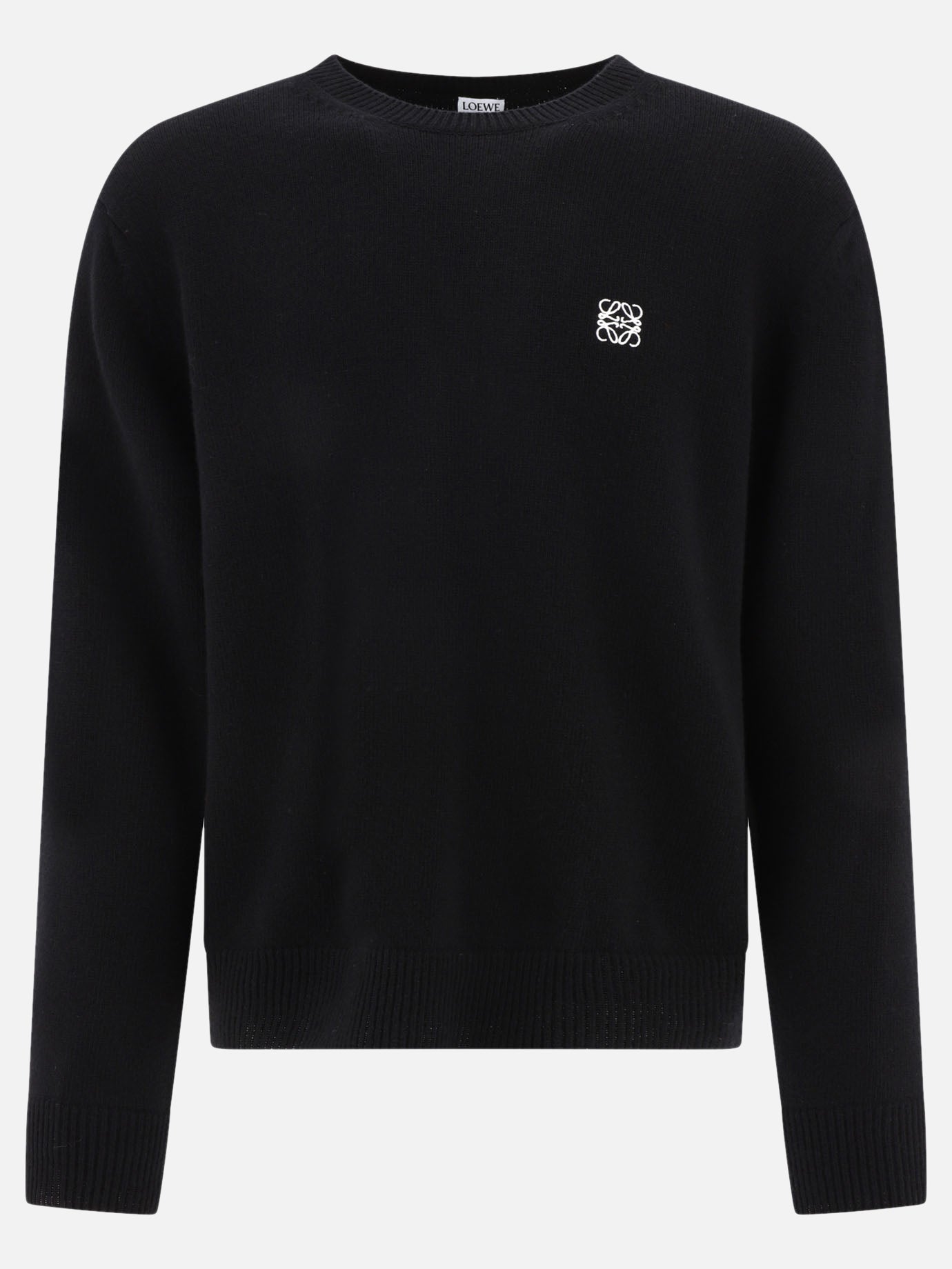 Crewneck sweaters 100% wool  Black - Loewe Men | PDP | VIETTI Online Store | Zoom-Modal

