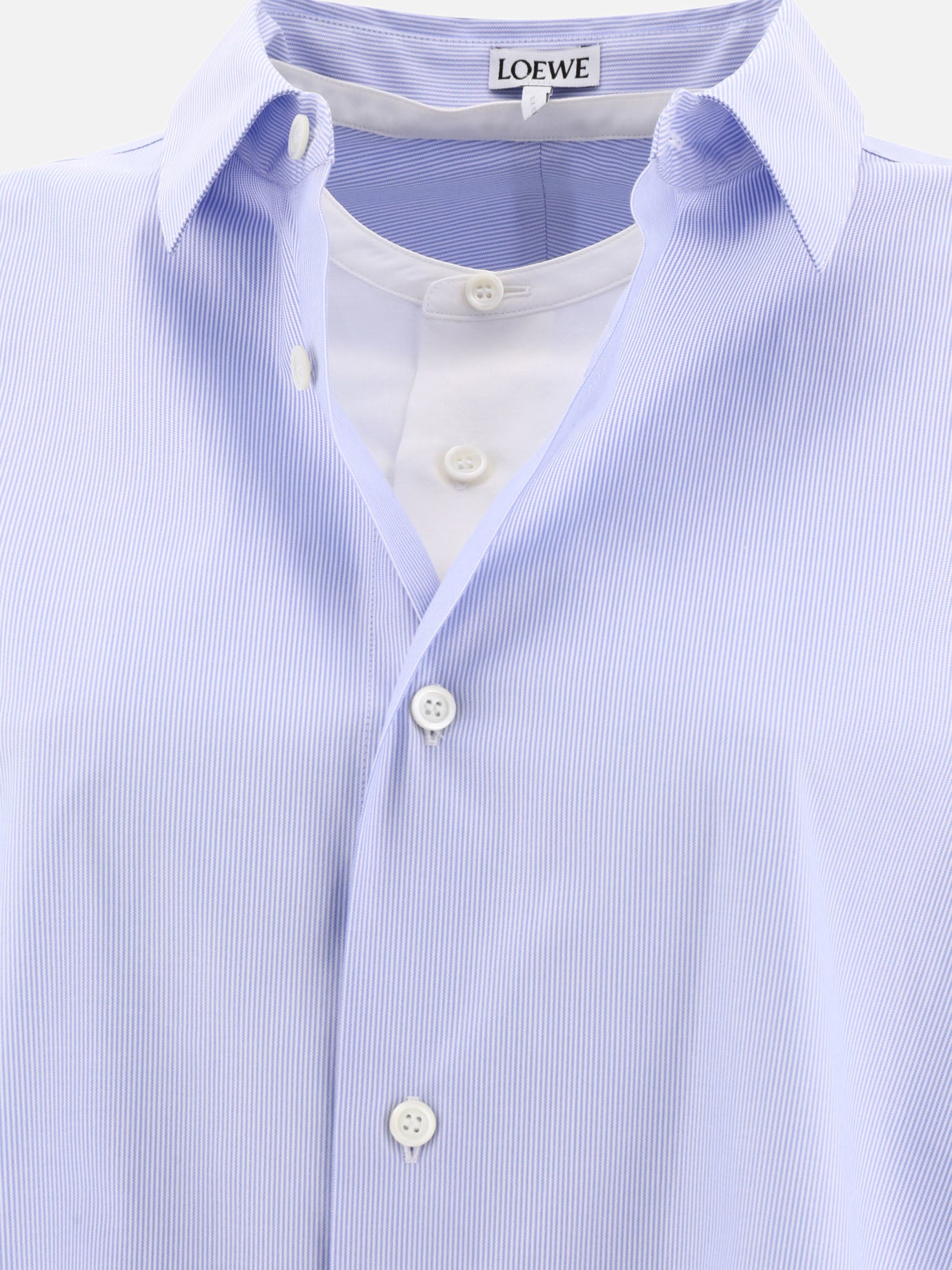 Formal shirts 83% cotton 17% silk  Light blue - Loewe Women | PDP | VIETTI Online Store | thumbnail_3
