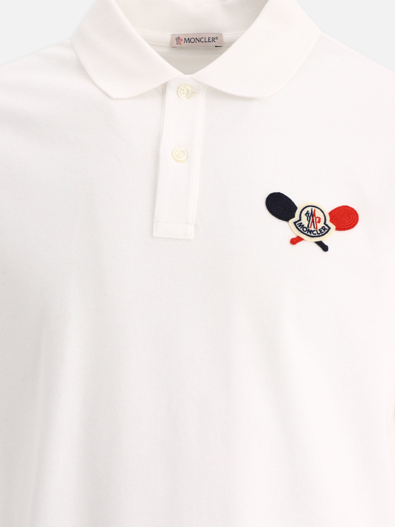 Polo shirts with buttons 100% cotton  White - Moncler Men | PDP | VIETTI Online Store | Zoom-Modal_3
