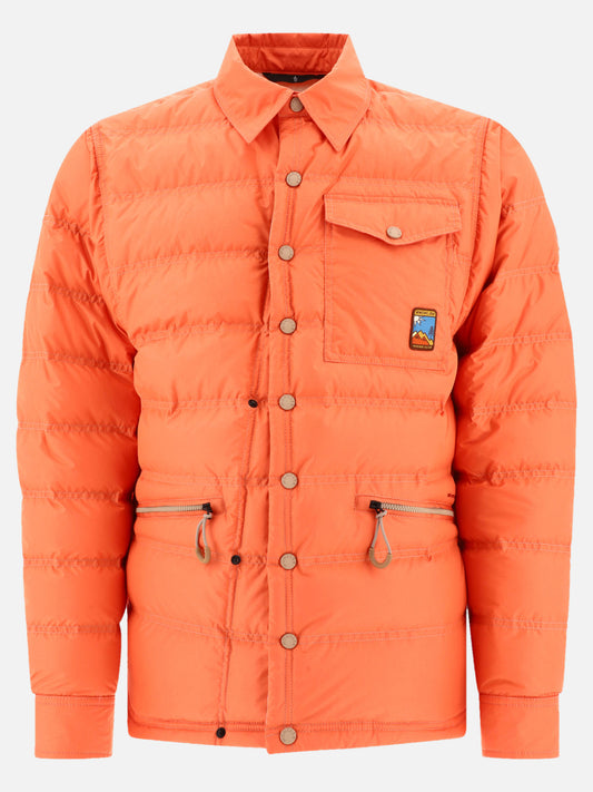 Down jackets Solid colour  Orange - Moncler Grenoble Men | PLP | VIETTI Online Store 
