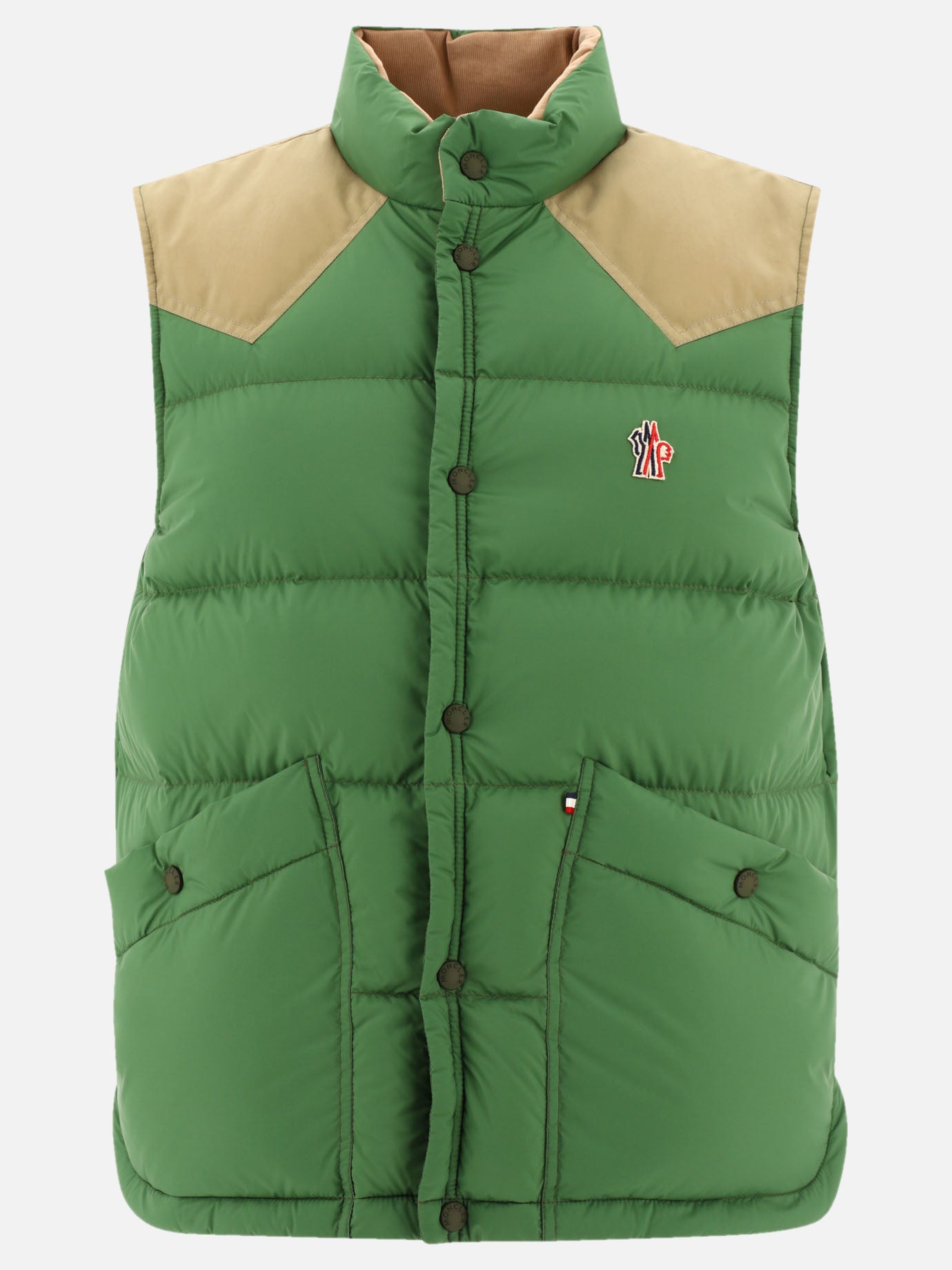 Giacche smanicate 100% polyamide - Padding: down and feathers  Verde - Moncler Grenoble Uomo | PDP | VIETTI Online Store | Zoom-Modal
