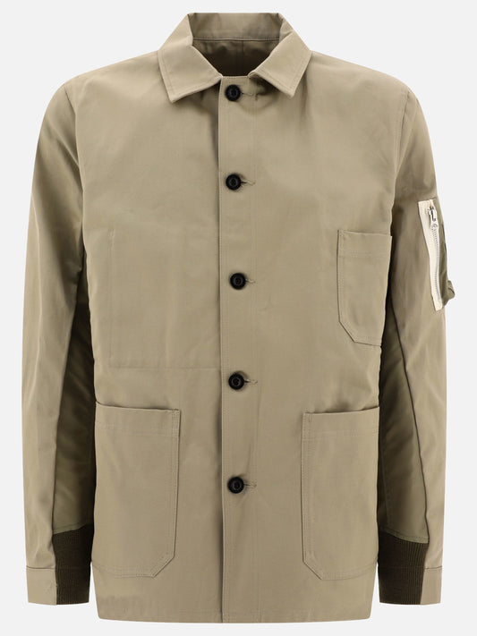 Giacche overshirt 100% cotton  Beige - Sacai Uomo | PLP | VIETTI Online Store 
