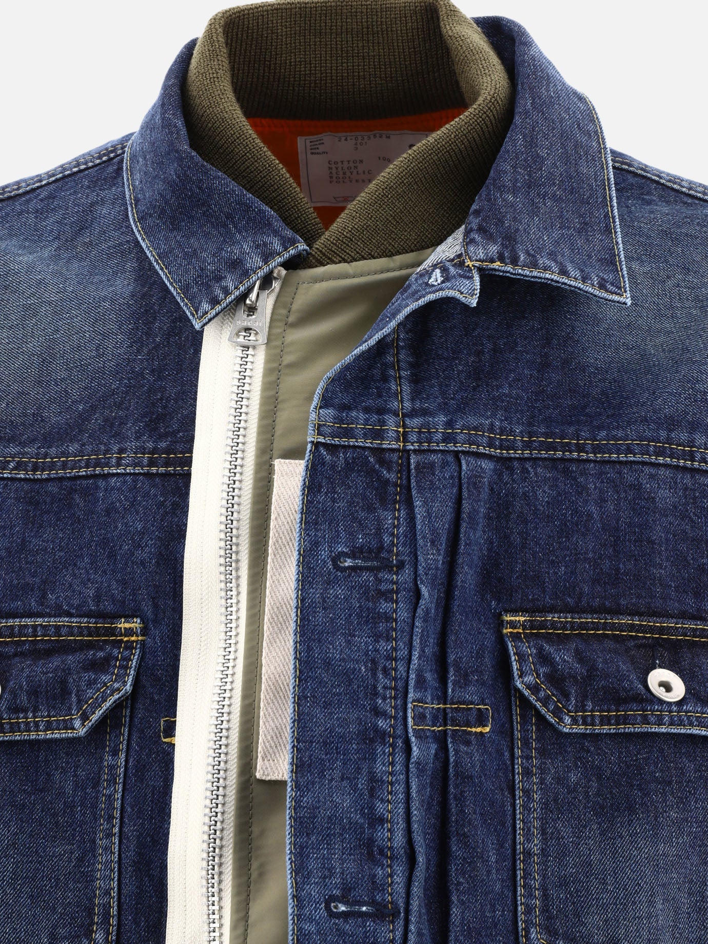 Denim jackets 100% cotton  Blue - Sacai Men | PDP | VIETTI Online Store | Zoom-Modal_3
