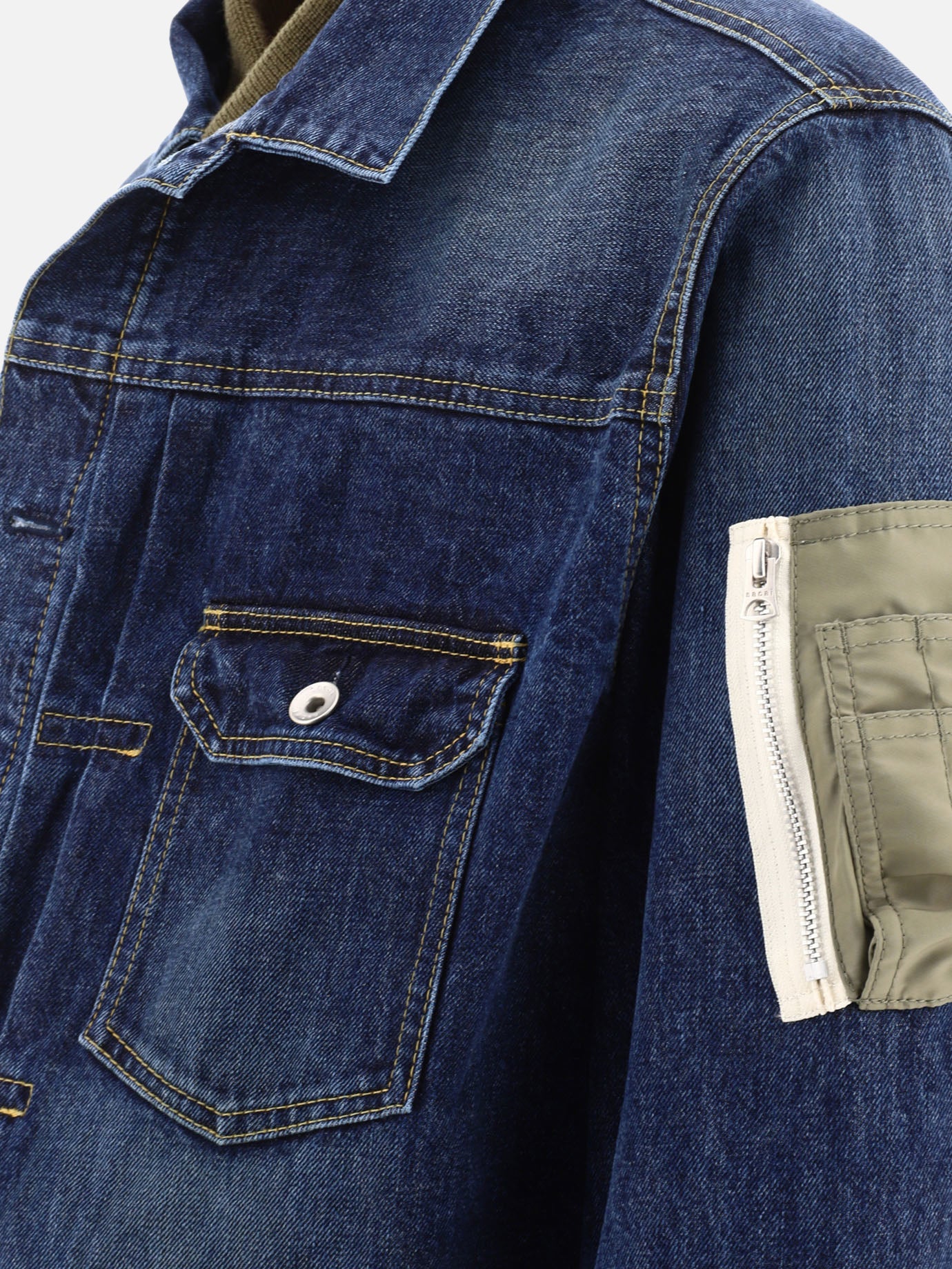 Denim jackets 100% cotton  Blue - Sacai Men | PDP | VIETTI Online Store | thumbnail_4