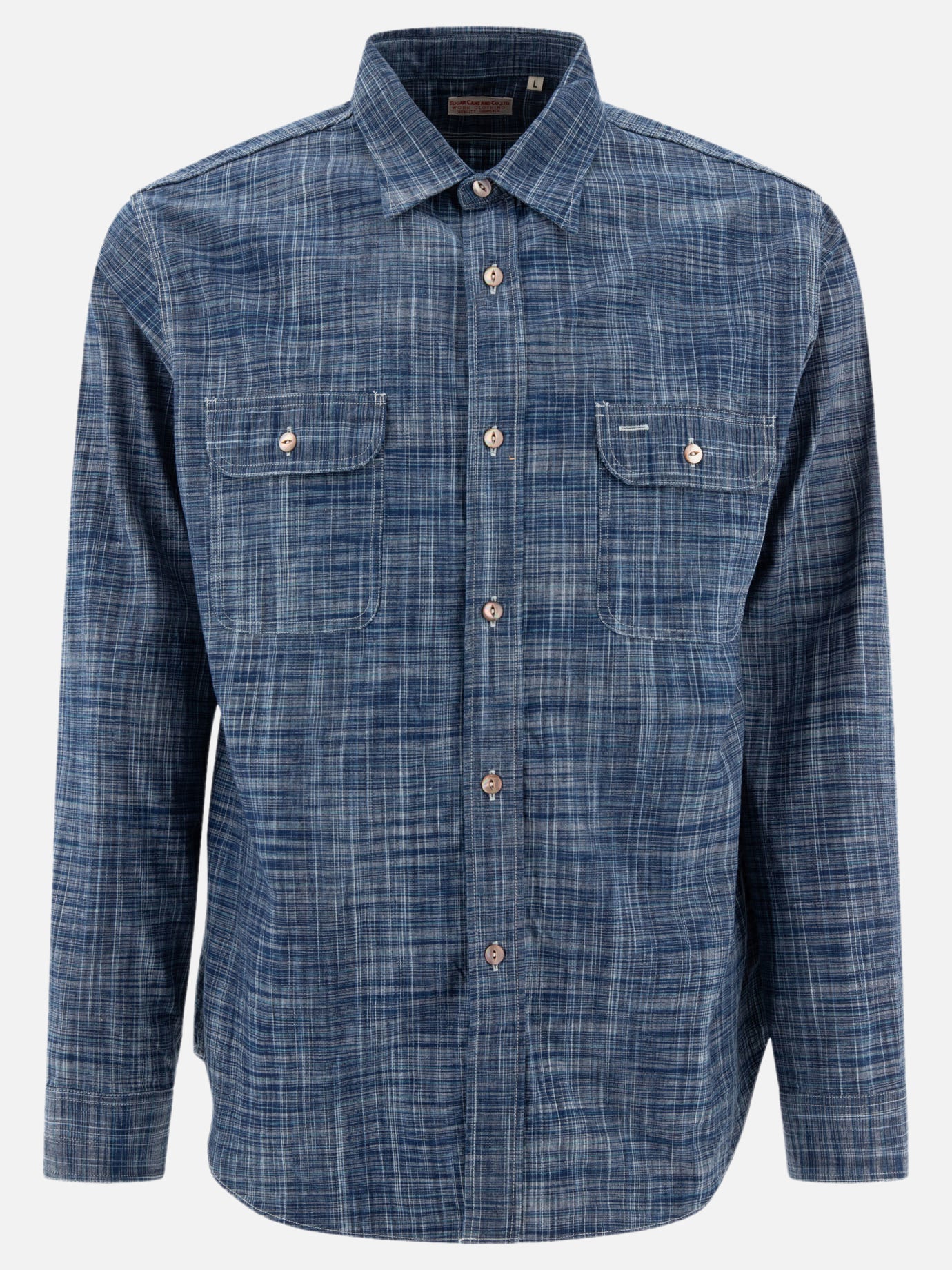 Sugar Cane "Kasuri" shirt Blue