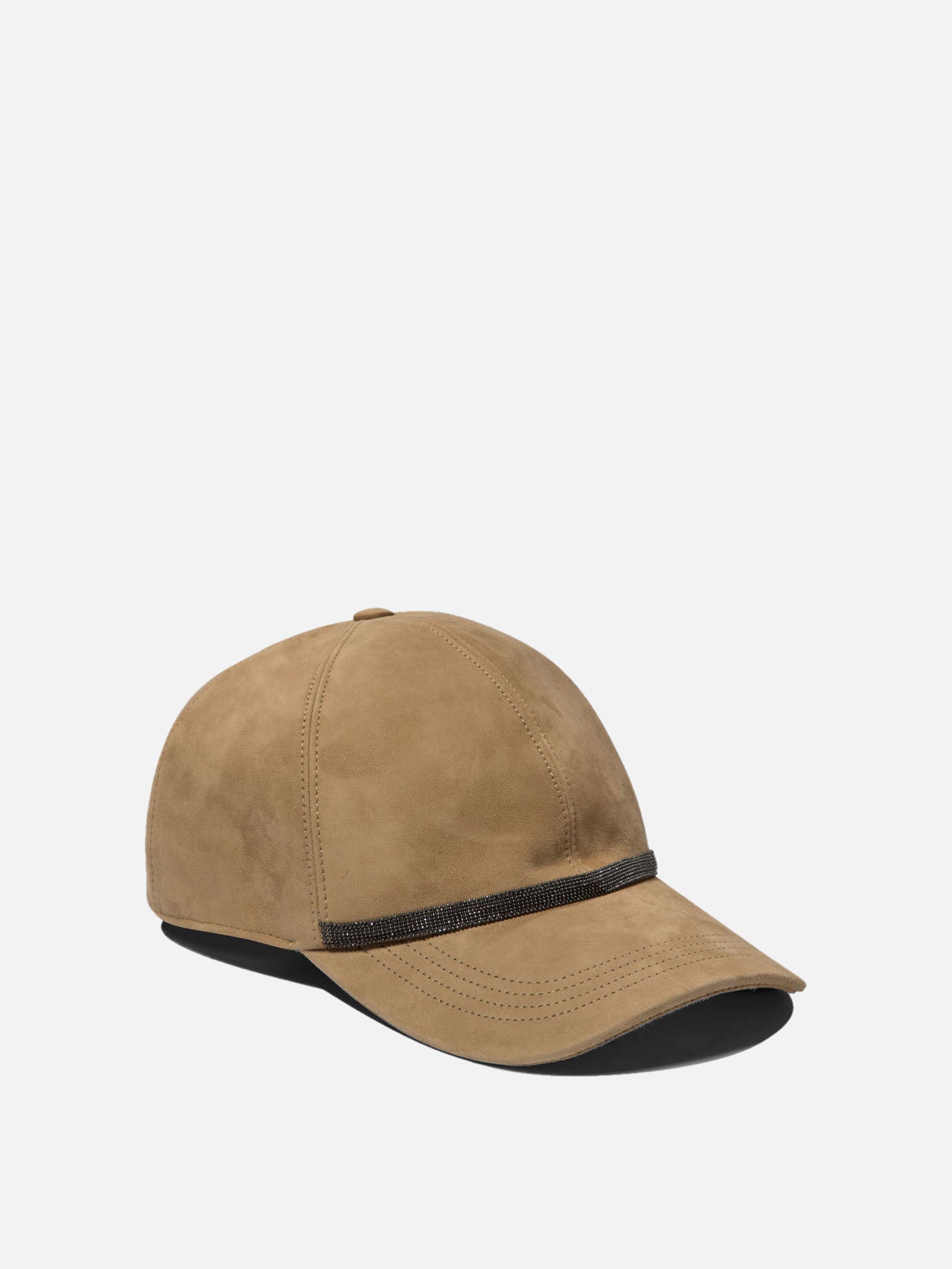 Cappello Baseball in camoscio con Shiny Trim