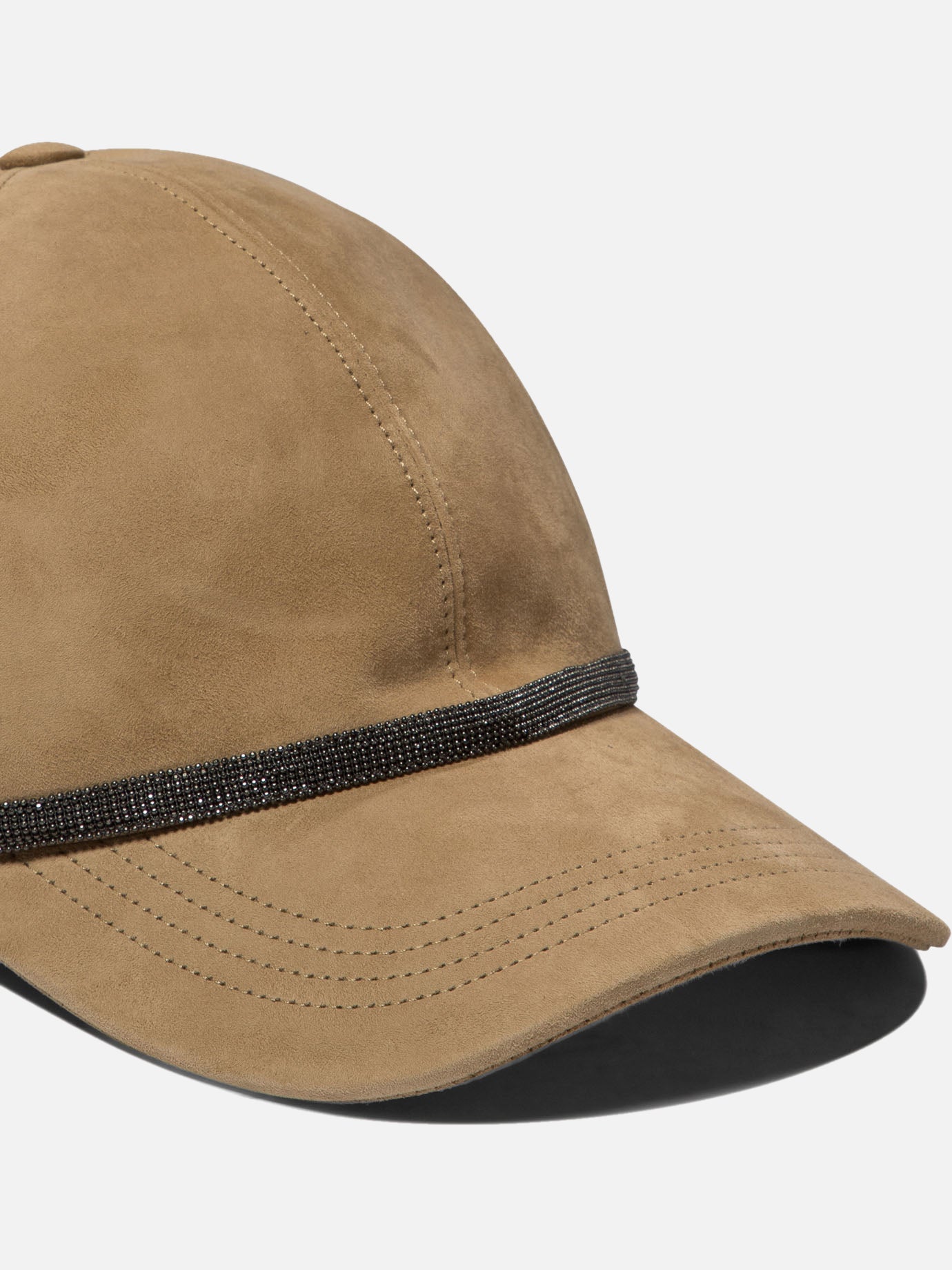 Cappello Baseball in camoscio con Shiny Trim