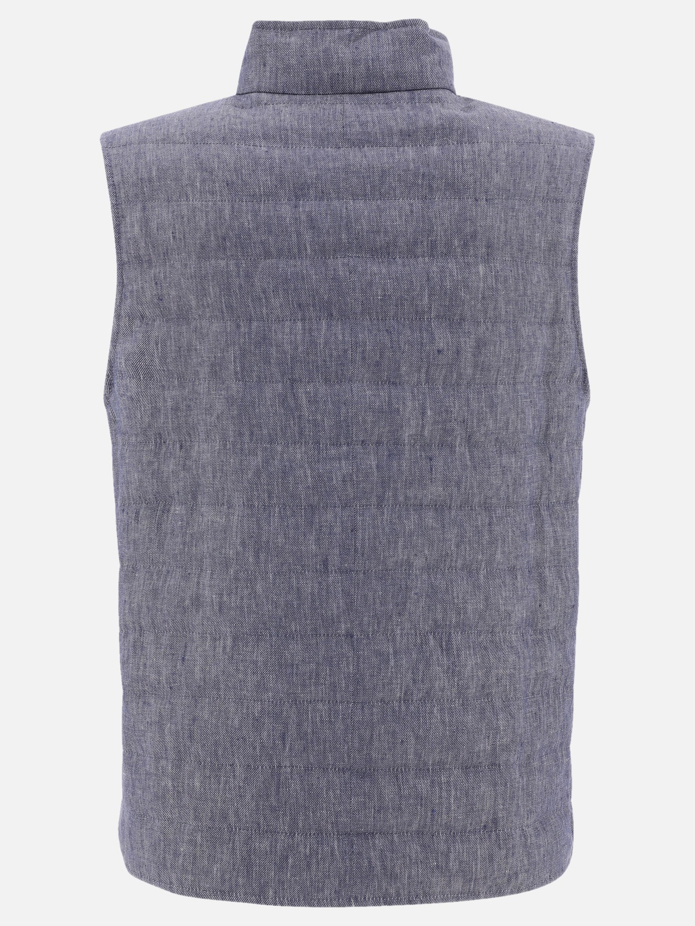 Giacche smanicate Solid colour  Blu - Brunello Cucinelli Uomo | PDP | VIETTI Online Store | thumbnail_2