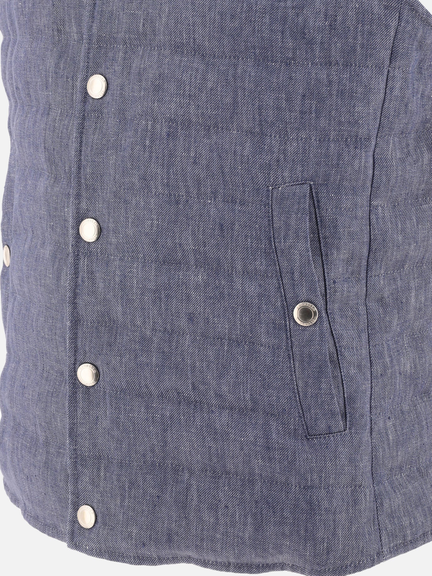 Giacche smanicate Solid colour  Blu - Brunello Cucinelli Uomo | PDP | VIETTI Online Store | thumbnail_4