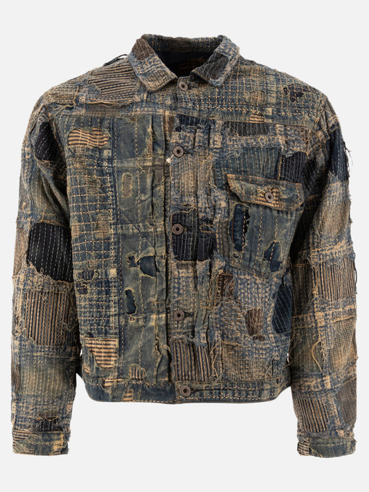 Quilted & Utility Jackets Solid colour  Blue - KAPITAL Men | PLP | VIETTI Online Store 
