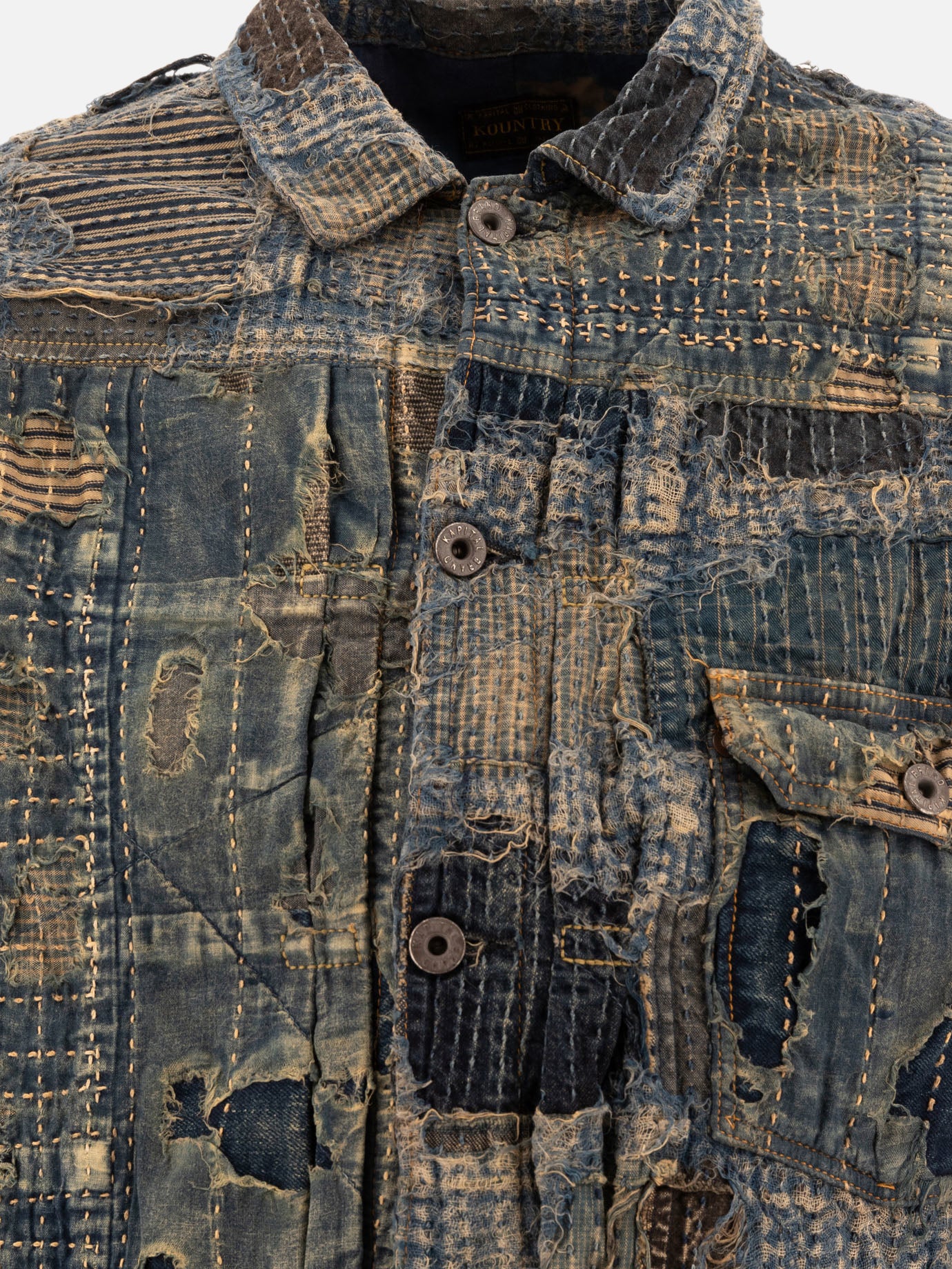Quilted & Utility Jackets Solid colour  Blue - KAPITAL Men | PDP | VIETTI Online Store | thumbnail_5