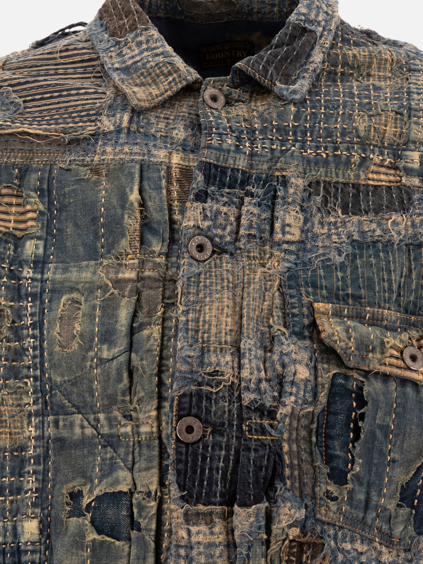 Quilted & Utility Jackets Solid colour  Blue - KAPITAL Men | PDP | VIETTI Online Store | thumbnail_6