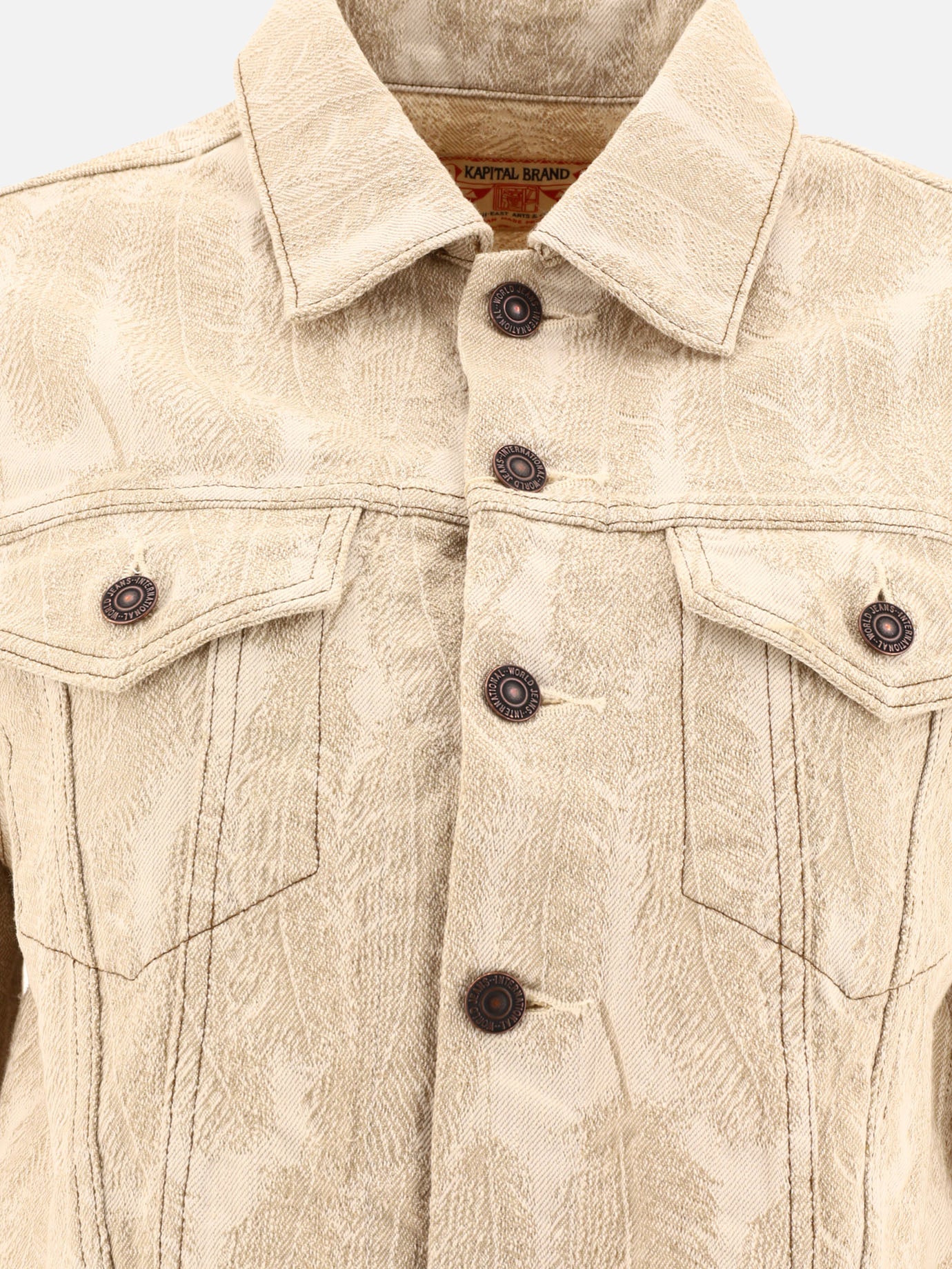 KAPITAL "Magpie" denim jacket Beige