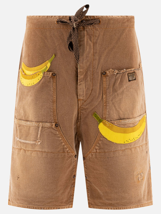 KAPITAL "Banana Patch Remake" shorts Beige