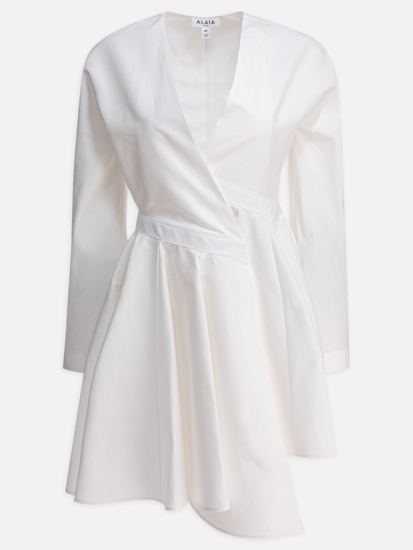 Alaïa Asymmetric short dress 11656783_36 White thumbnail_1