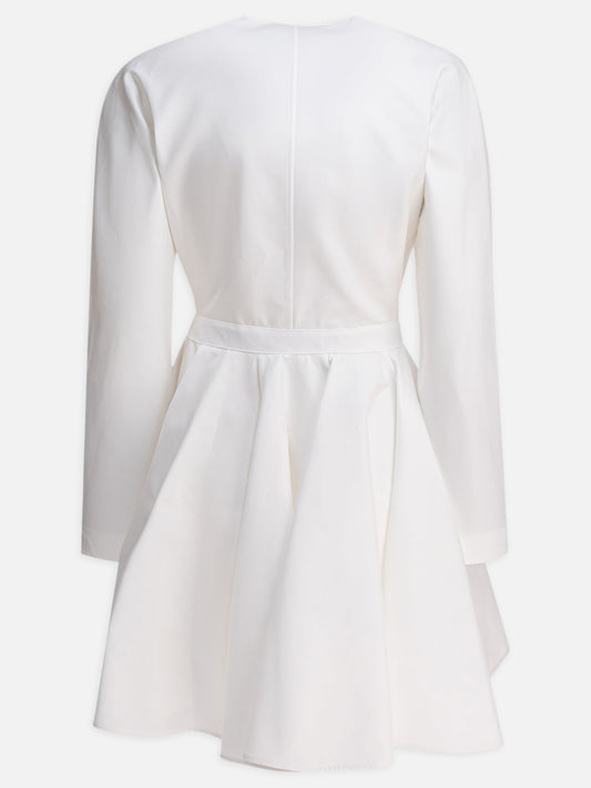 Alaïa Asymmetric short dress 11656783_36 White 2