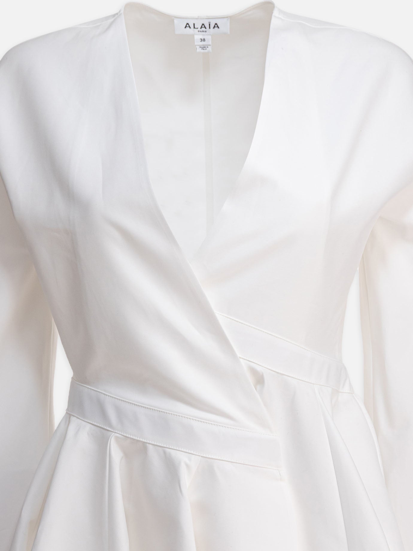 Alaïa Asymmetric short dress 11656783_36 White thumbnail_3