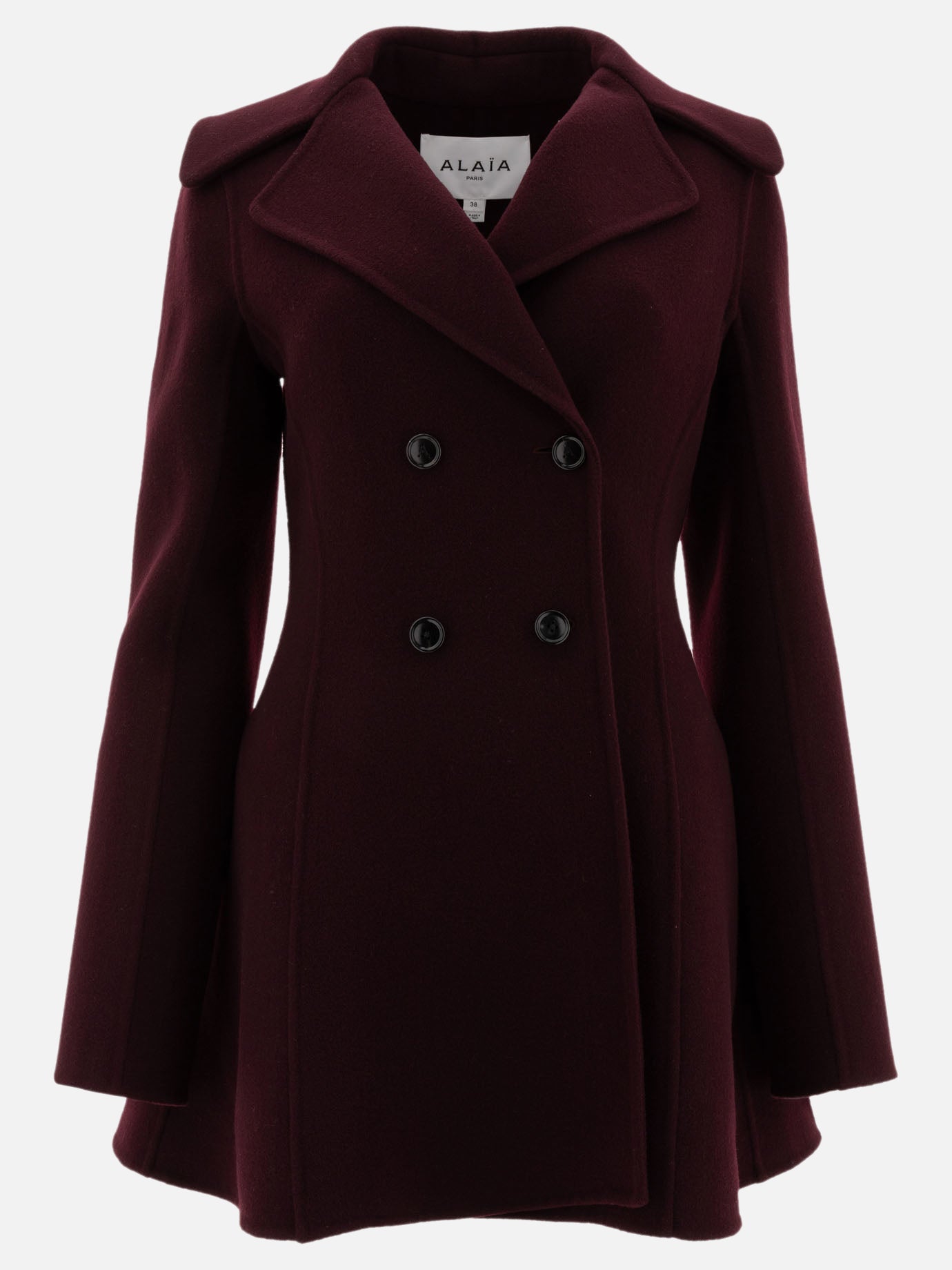 Cappotti corti Solid colour  Bordeaux - Alaïa Donna | PDP | VIETTI Online Store | Zoom-Modal
