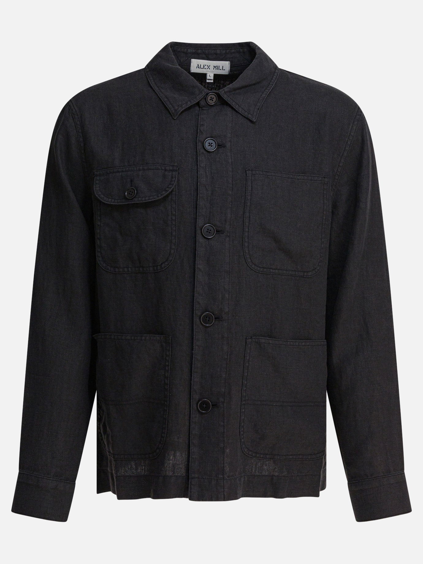 Giacche overshirt Solid colour  Nero - Alex Mill Uomo | PDP | VIETTI Online Store | Zoom-Modal
