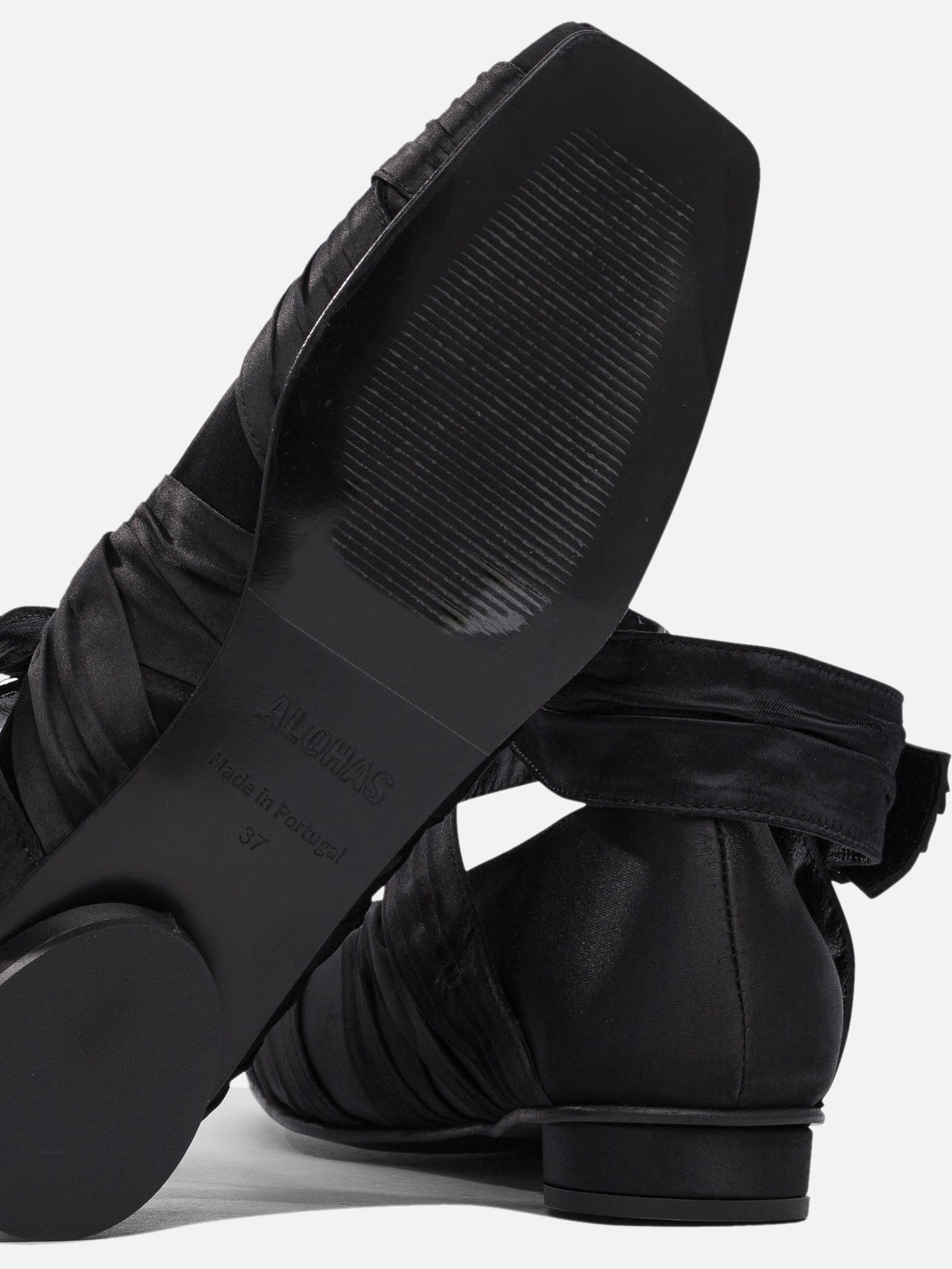 Ballerine classiche 60% polyethylene 40% recycled polyester - 100% cuerolite  Nero - Alohas Donna | PDP | VIETTI Online Store | Zoom-Modal_5
