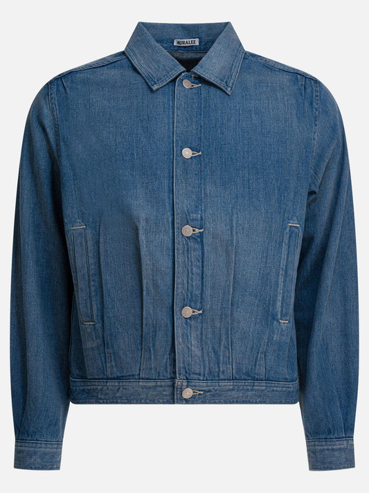 Giacche leggere & Trapuntate Solid colour  Azzurro - Auralee Uomo | PLP | VIETTI Online Store 
