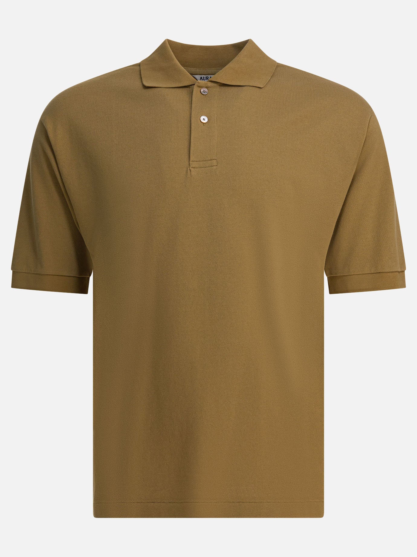 Polo con bottoni Solid colour  Beige - Auralee Uomo | PDP | VIETTI Online Store | Zoom-Modal
