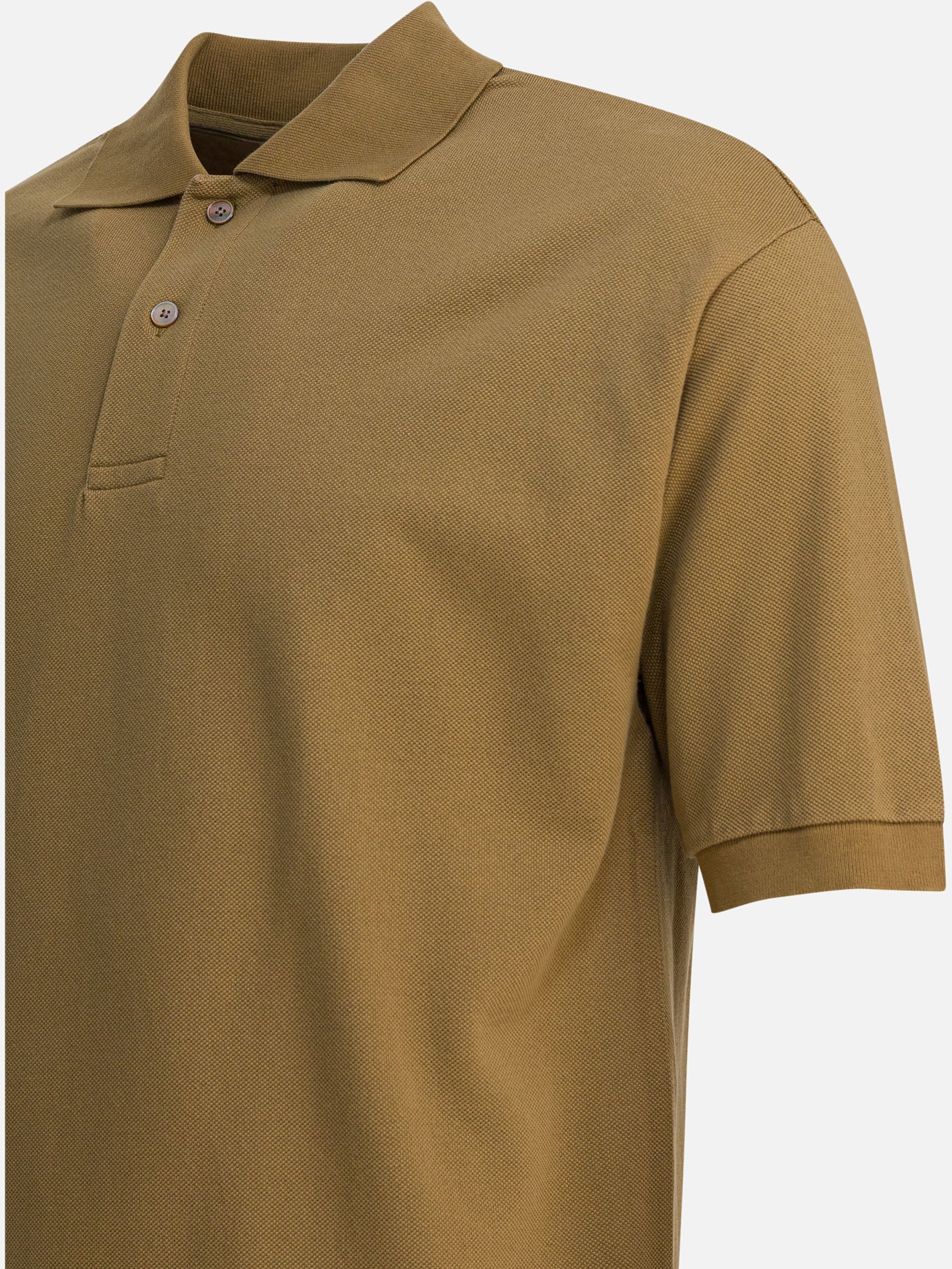 Polo con bottoni Solid colour  Beige - Auralee Uomo | PDP | VIETTI Online Store | Zoom-Modal_4

