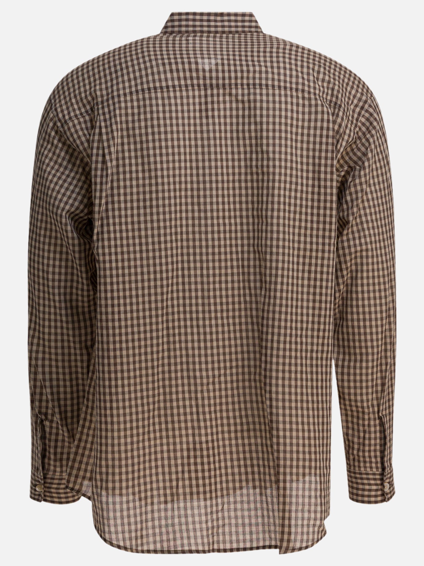 Camicie casual Gingham  Marrone - Auralee Uomo | PDP | VIETTI Online Store | Zoom-Modal_2

