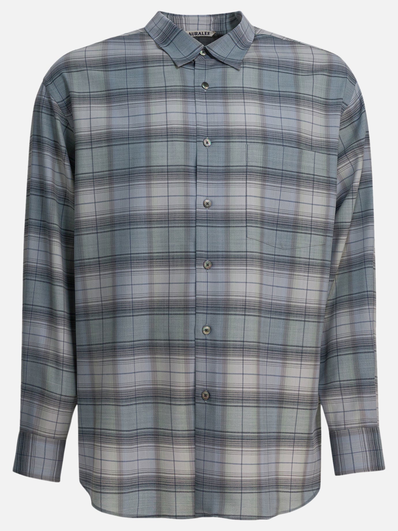 Camicie casual Check  Azzurro - Auralee Uomo | PDP | VIETTI Online Store | thumbnail