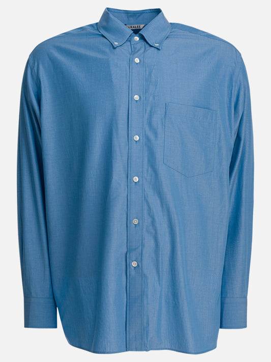 Camicie casual Solid colour  Azzurro - Auralee Uomo | PLP | VIETTI Online Store 
