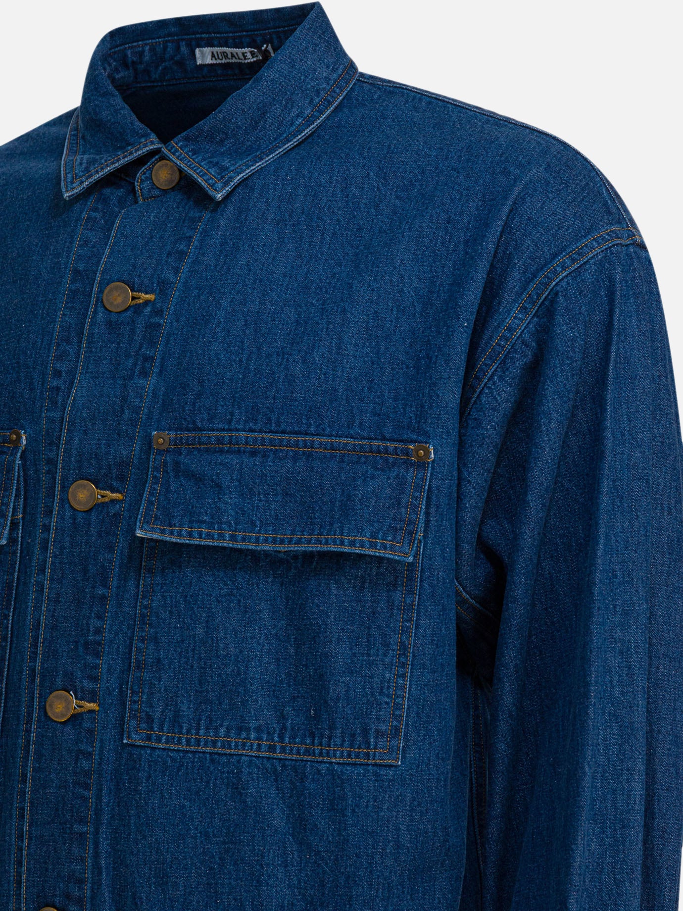Camicie casual Denim  Blu - Auralee Uomo | PDP | VIETTI Online Store | thumbnail_4
